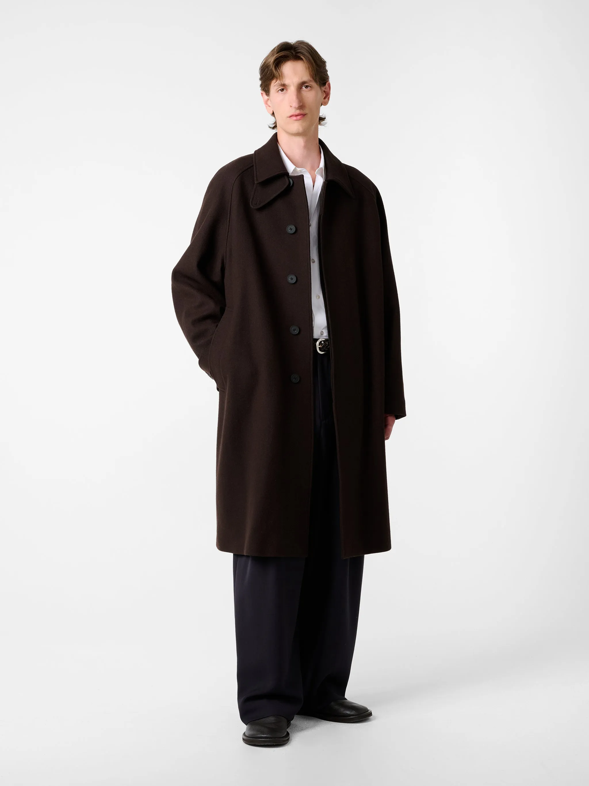 Cabo Coat in Espresso sold by Studio Nicholson product image thumbnail 3