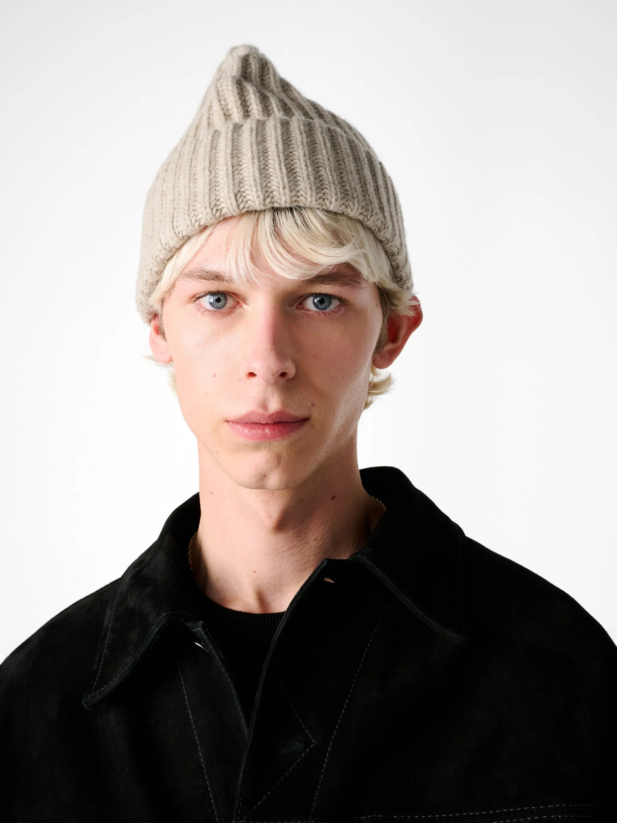 Berwick Beanie in Oatmeal sold by Studio Nicholson