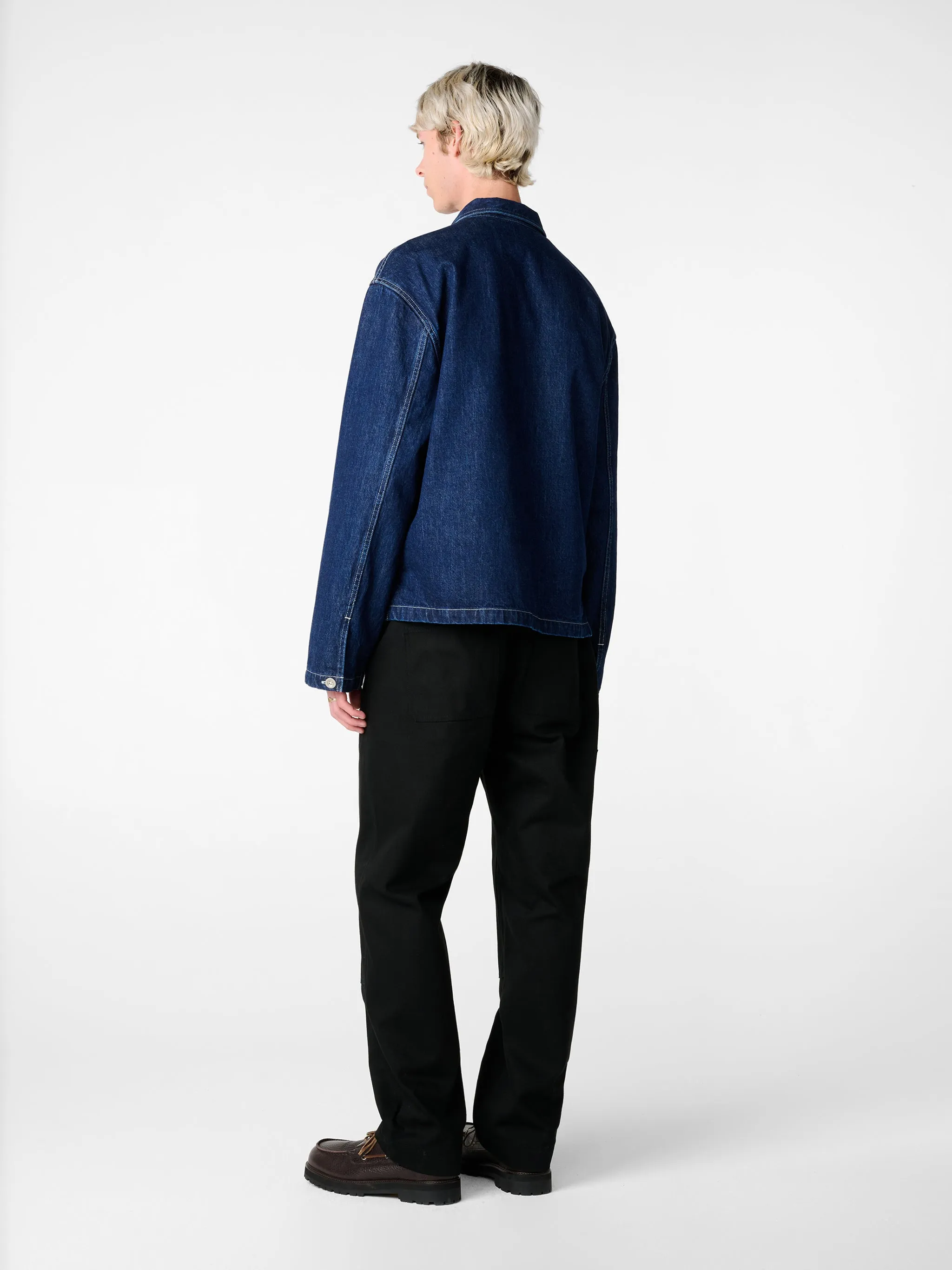 York Popover Denim Shirt in Indigo Wash sold by Studio Nicholson product image thumbnail 4