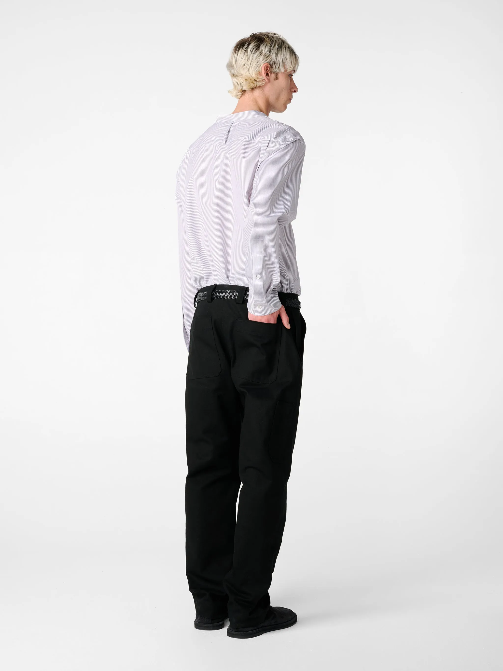 Nick Shirt in Grey / Red Stripe sold by Studio Nicholson product image thumbnail 3