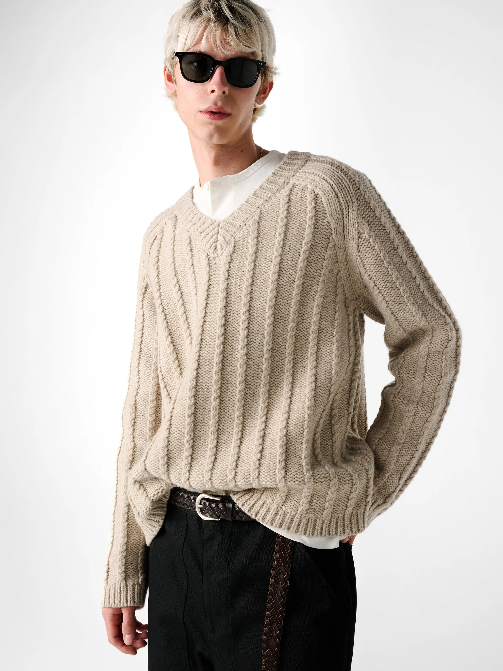 Sussex Knit in Oatmeal sold by Studio Nicholson product image thumbnail 2