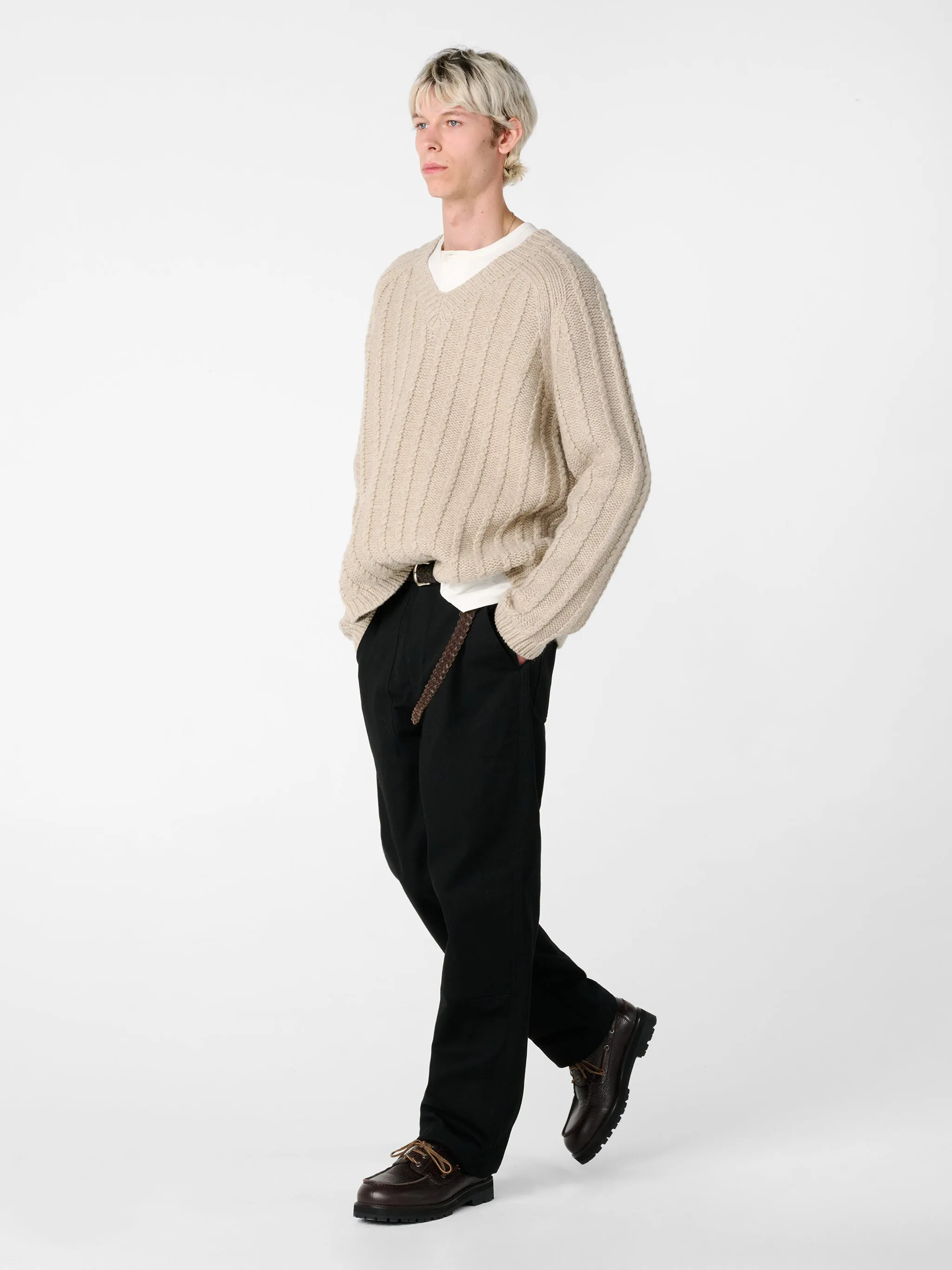 Sussex Knit in Oatmeal sold by Studio Nicholson product image thumbnail 5