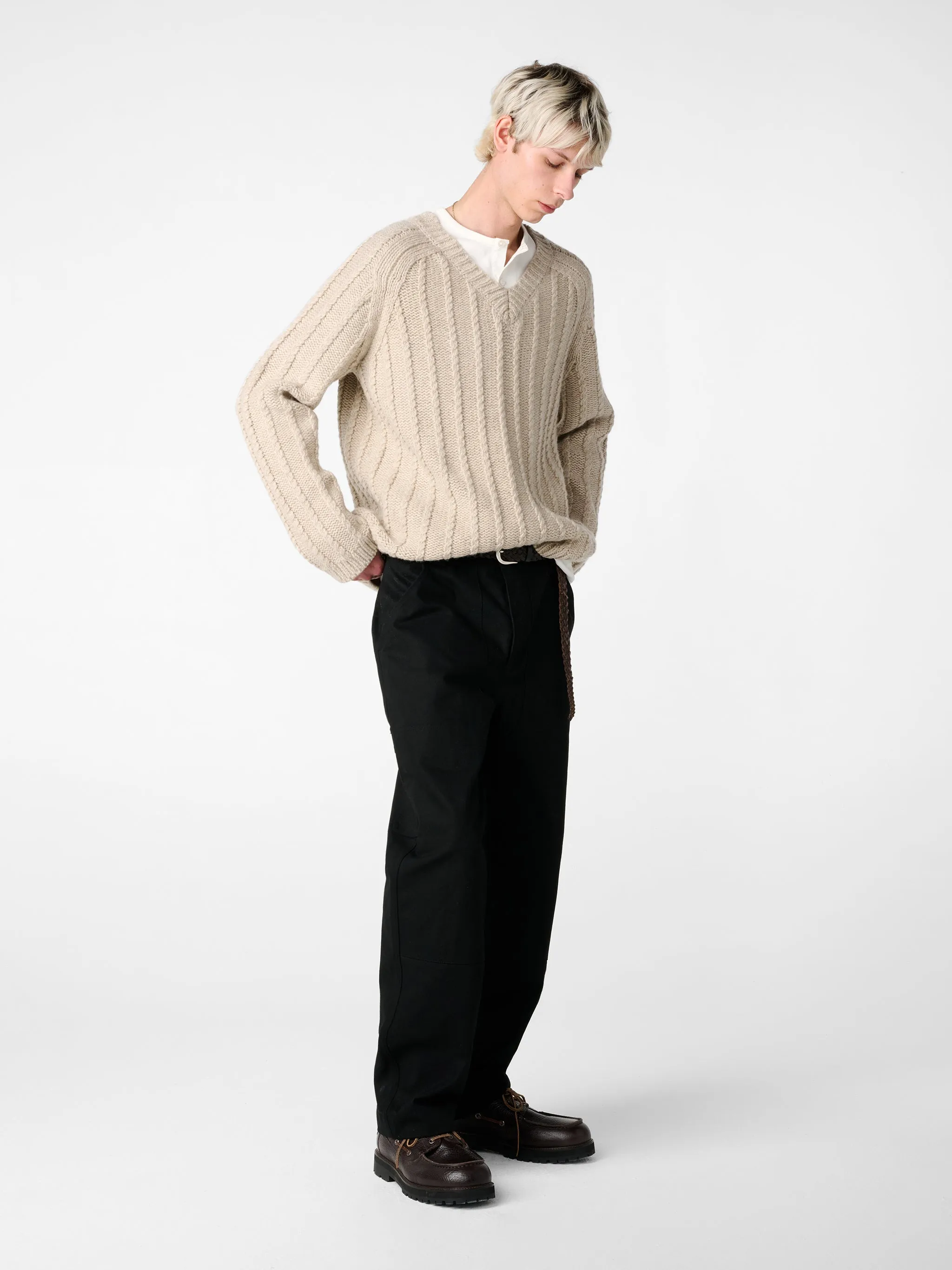 Sussex Knit in Oatmeal sold by Studio Nicholson
