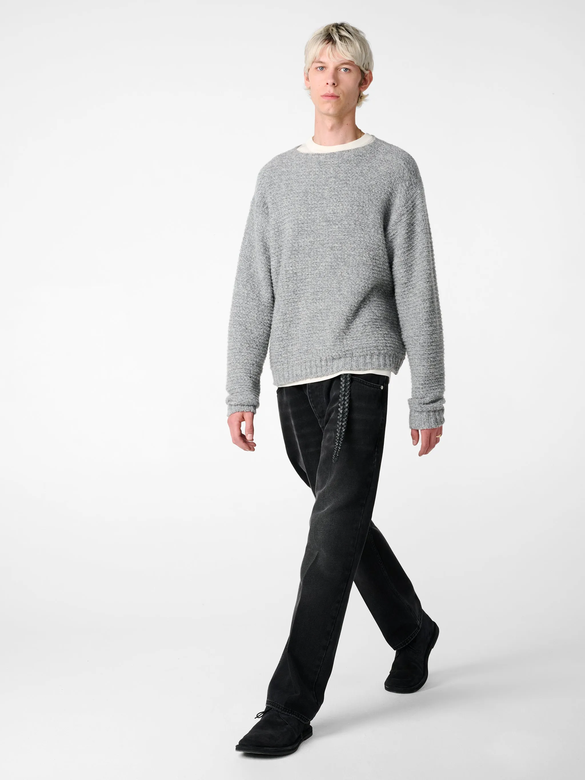 Camden Knit in Grey Marl sold by Studio Nicholson product image thumbnail 3