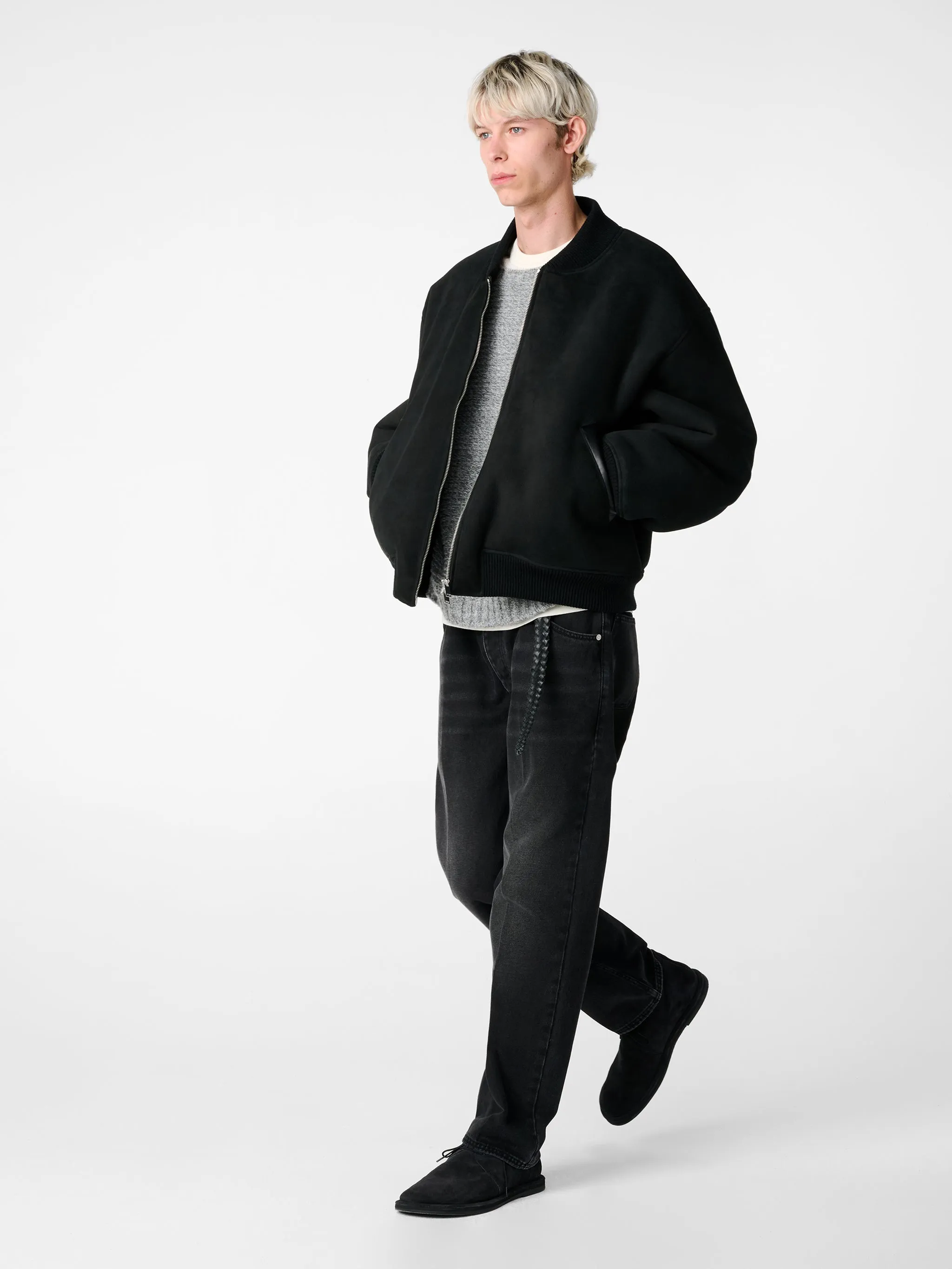 Camden Knit in Grey Marl sold by Studio Nicholson product image thumbnail 4