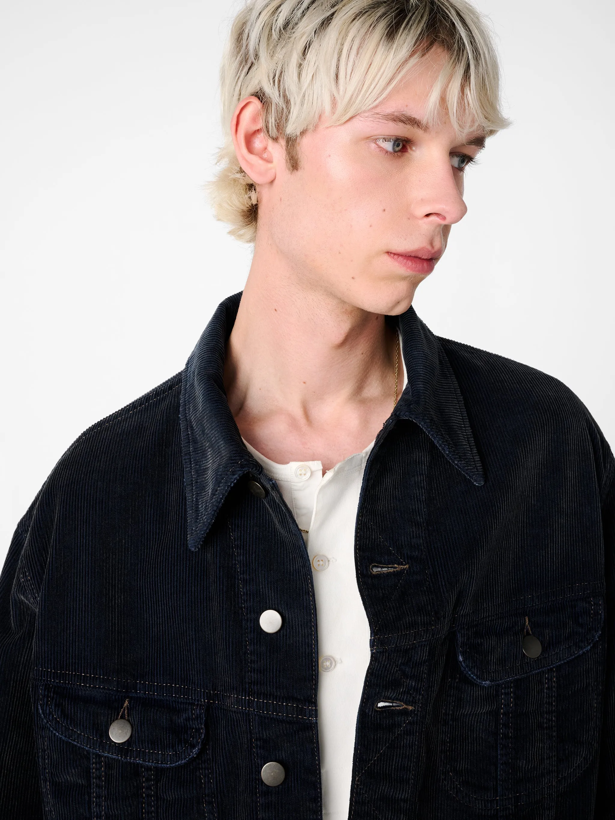 Derby Corduroy Jacket in Faded Blue sold by Studio Nicholson product image thumbnail 5