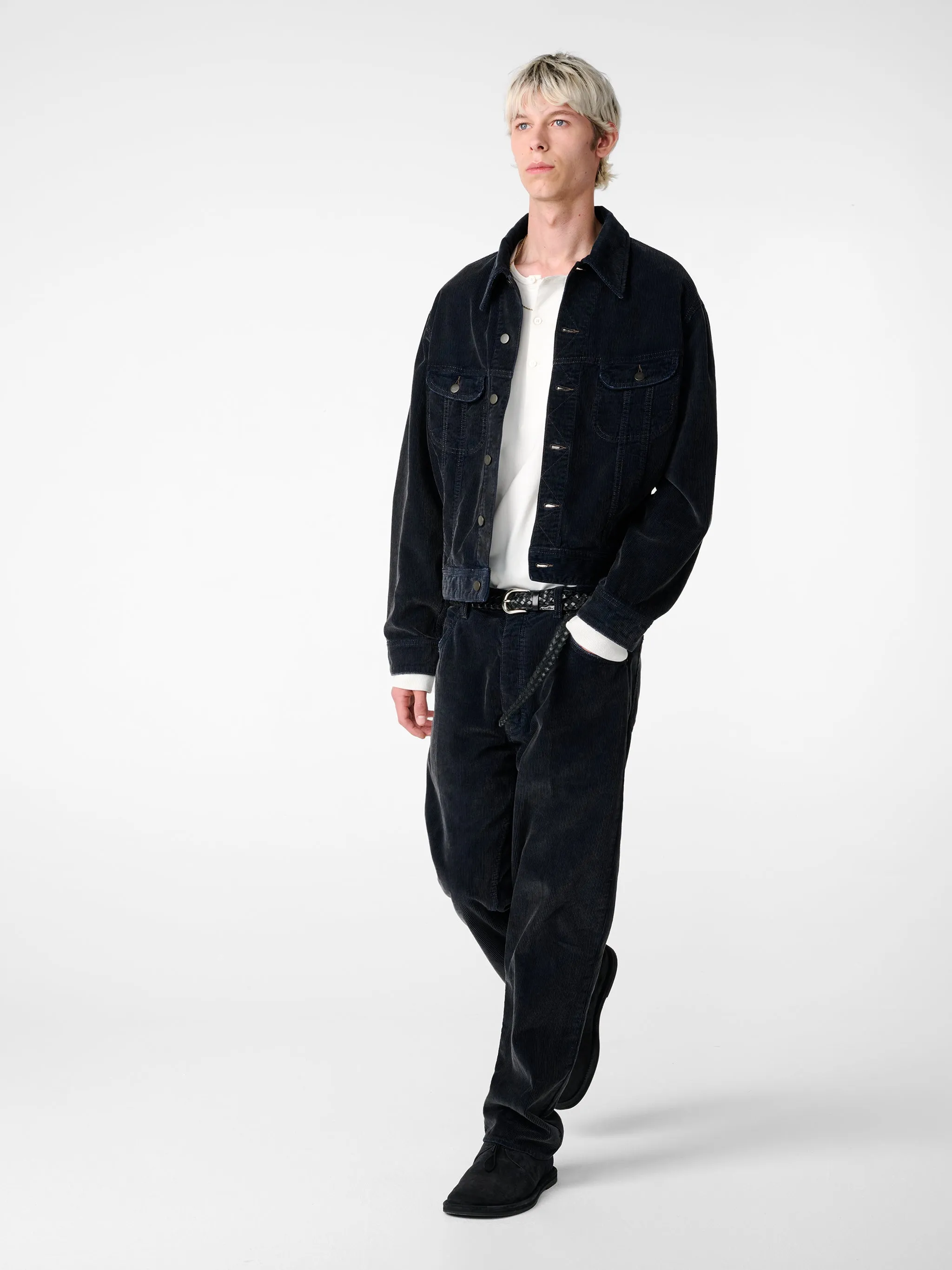 Derby Corduroy Jacket in Faded Blue sold by Studio Nicholson product image thumbnail 4