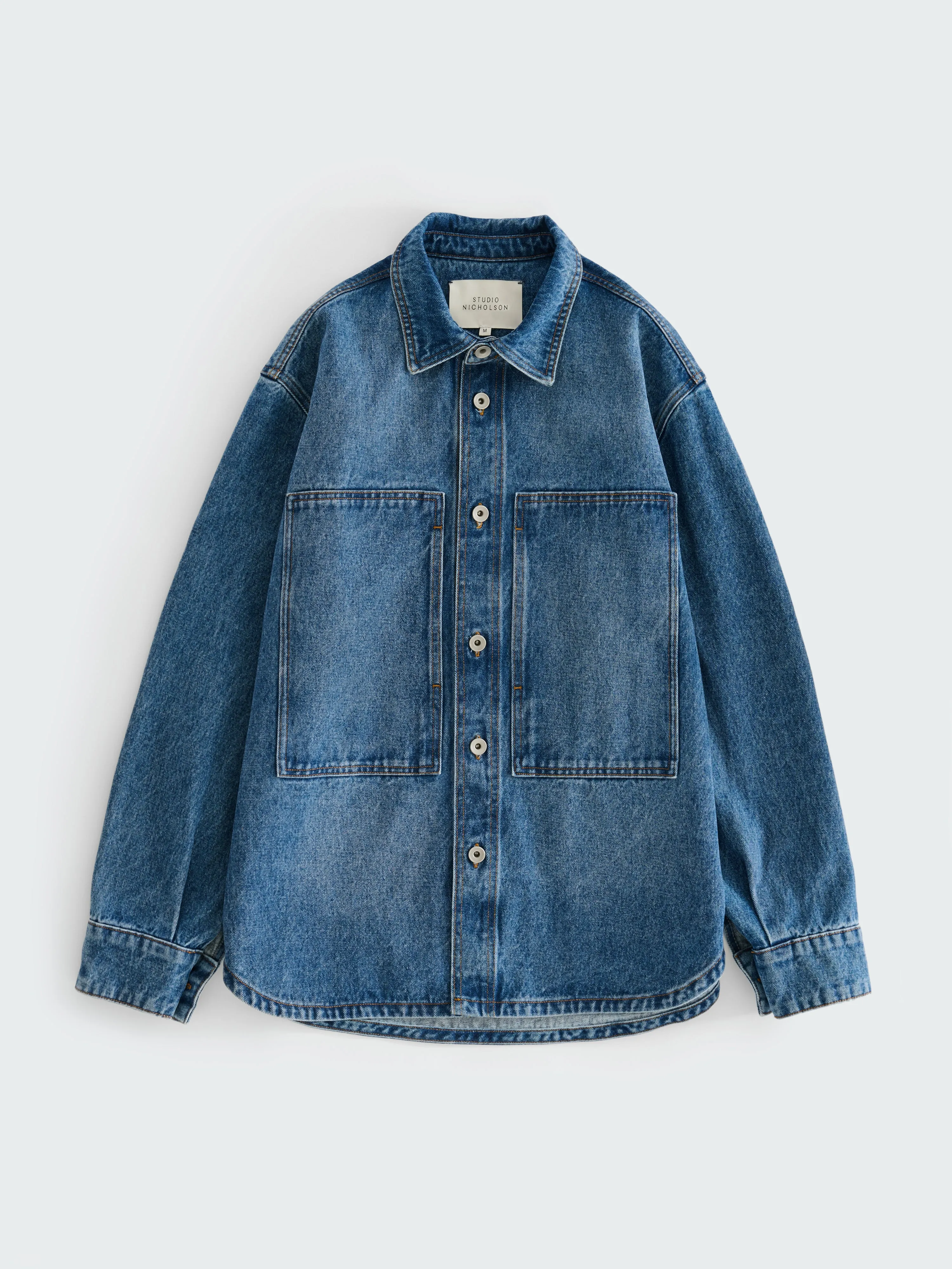 Paso Denim Shirt in Worn Wash Indigo sold by Studio Nicholson