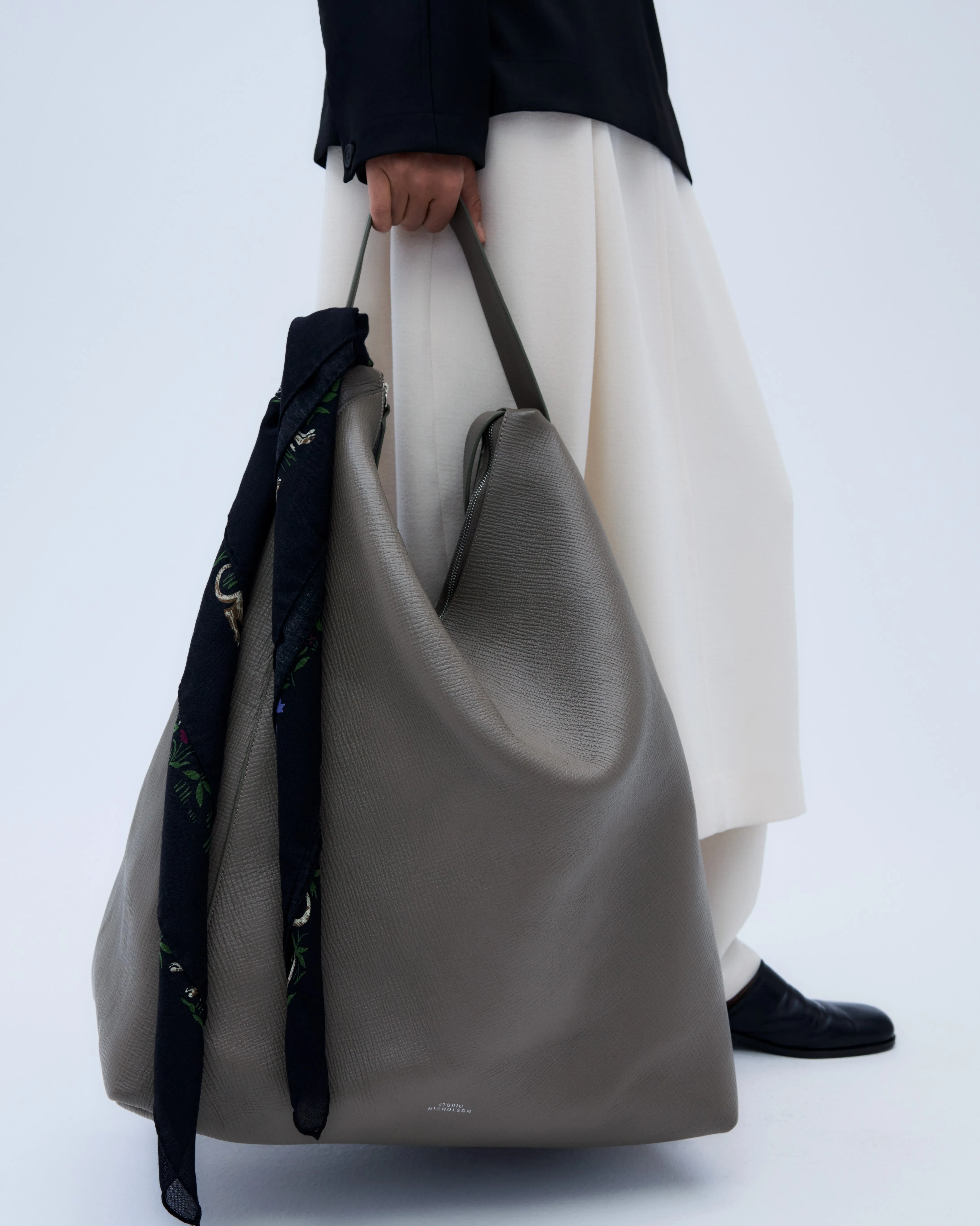 SN x Drake's Scarf in Darkest Navy sold by Studio Nicholson product image thumbnail 3