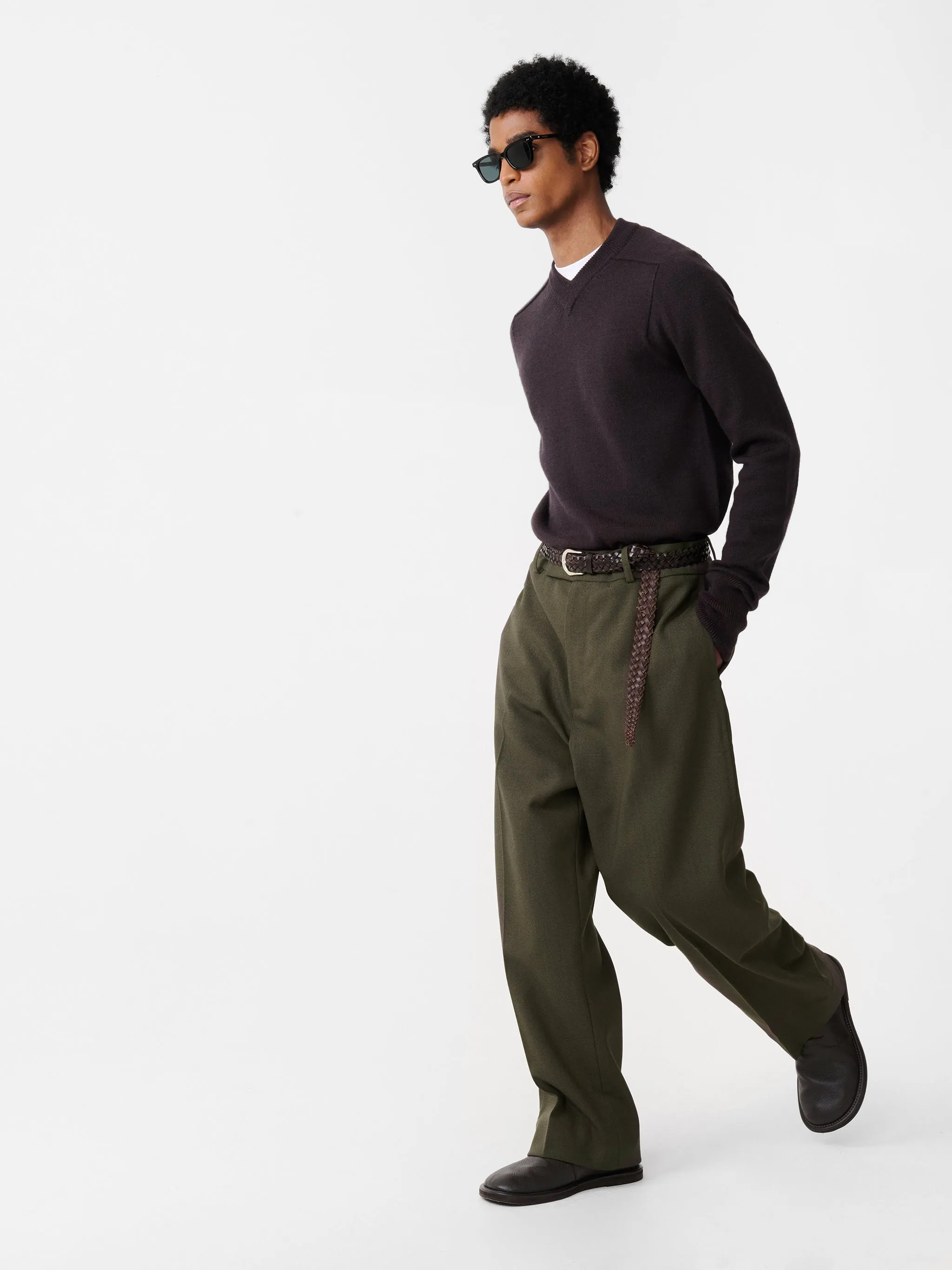 Ester Pant in Kelp sold by Studio Nicholson product image thumbnail 4