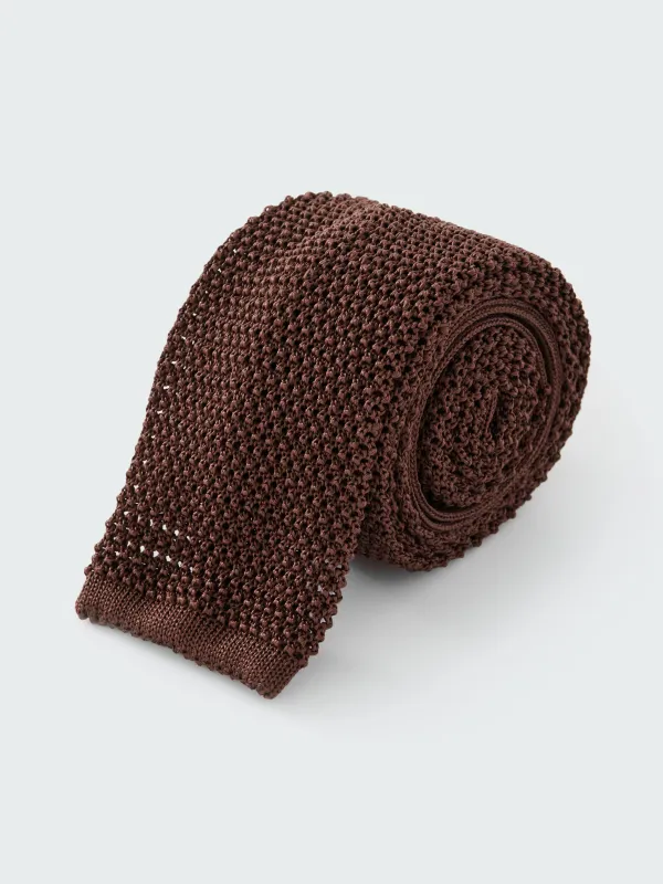 Silk Tie in Espresso made by Studio Nicholson