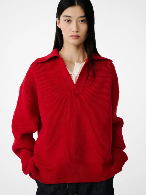 Nash Knit in Crimson made by Studio Nicholson