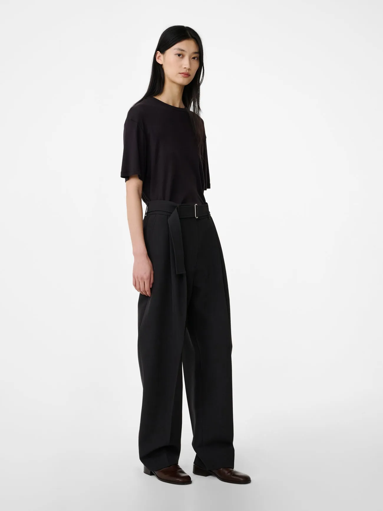 Rond T-Shirt in Black Grape sold by Studio Nicholson product image thumbnail 3