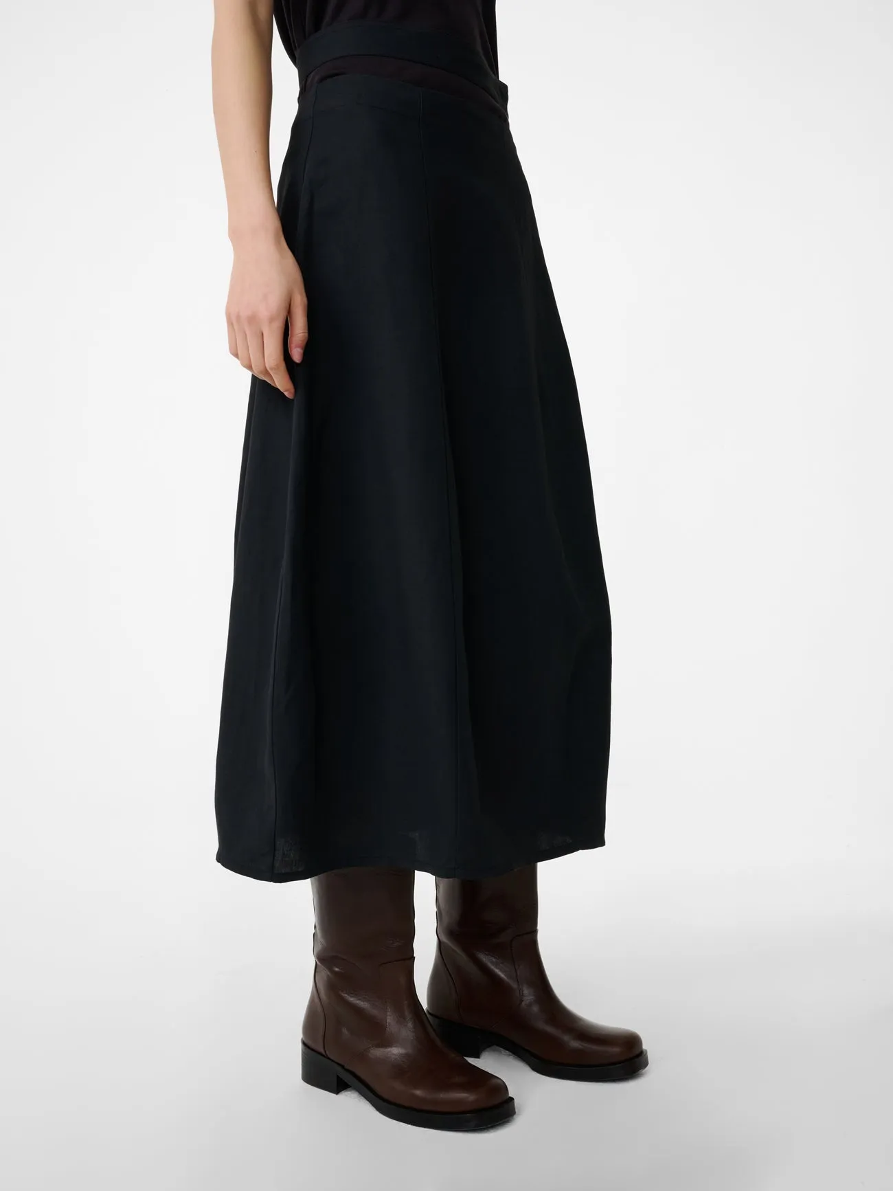 Orcha Skirt in Black Grape sold by Studio Nicholson product image thumbnail 5