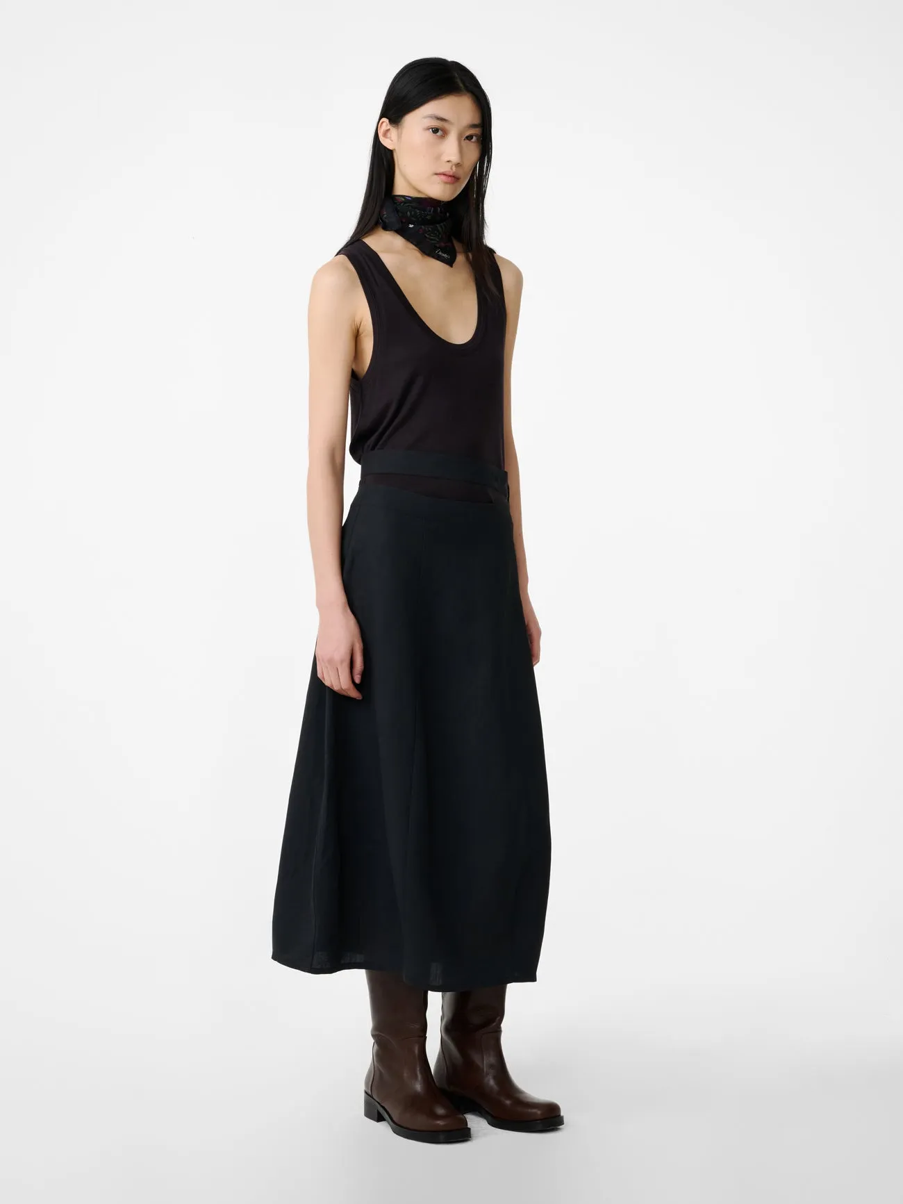 Orcha Skirt in Black Grape sold by Studio Nicholson product image thumbnail 2