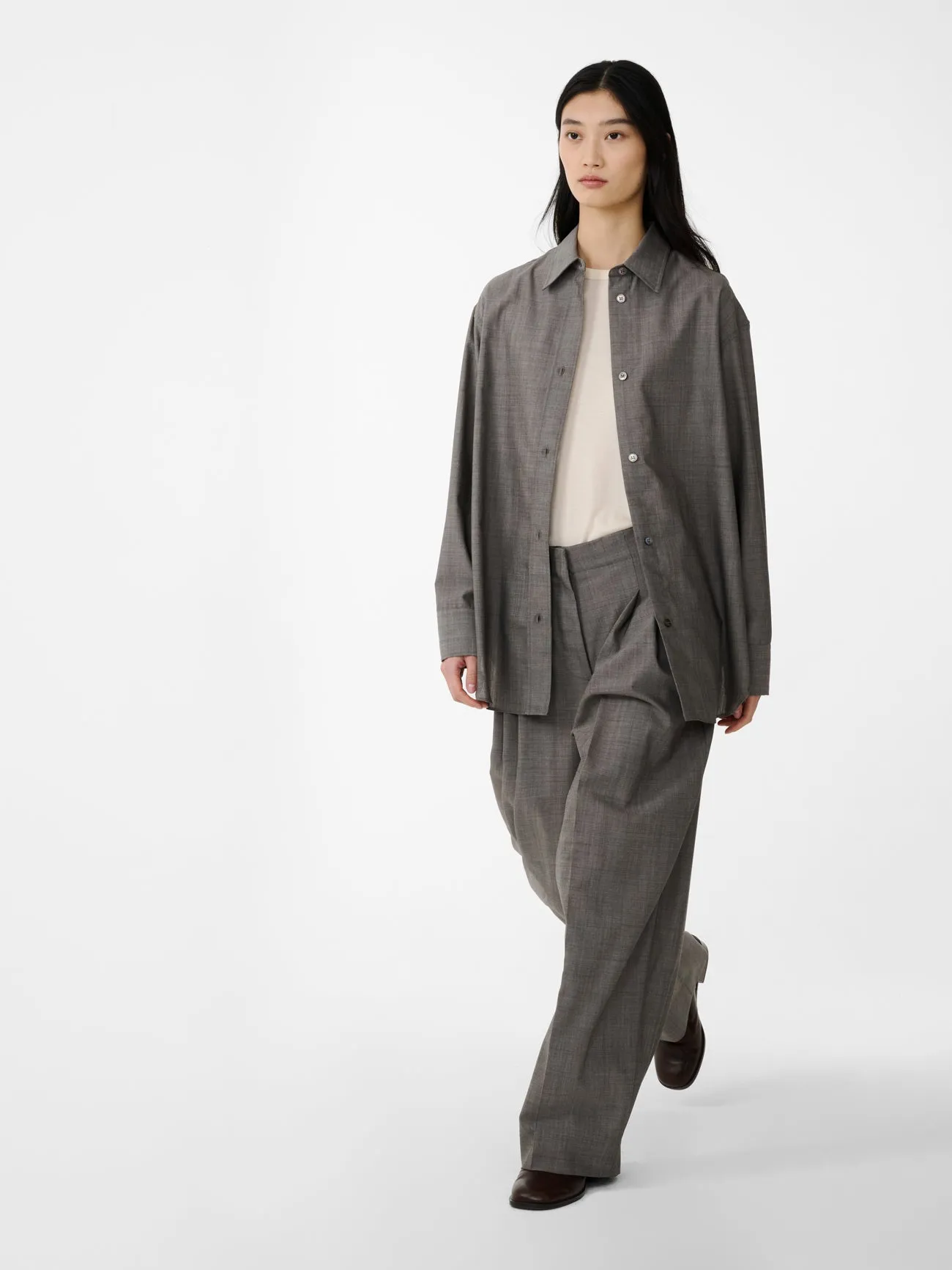 Lira Pant in Warm Grey sold by Studio Nicholson product image thumbnail 5