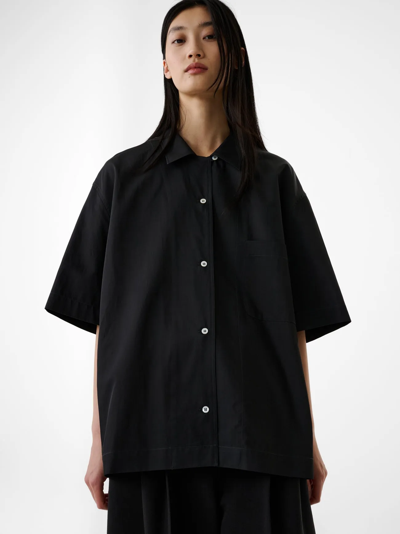 Delos Viscose Shirt in Coal sold by Studio Nicholson product image thumbnail 4