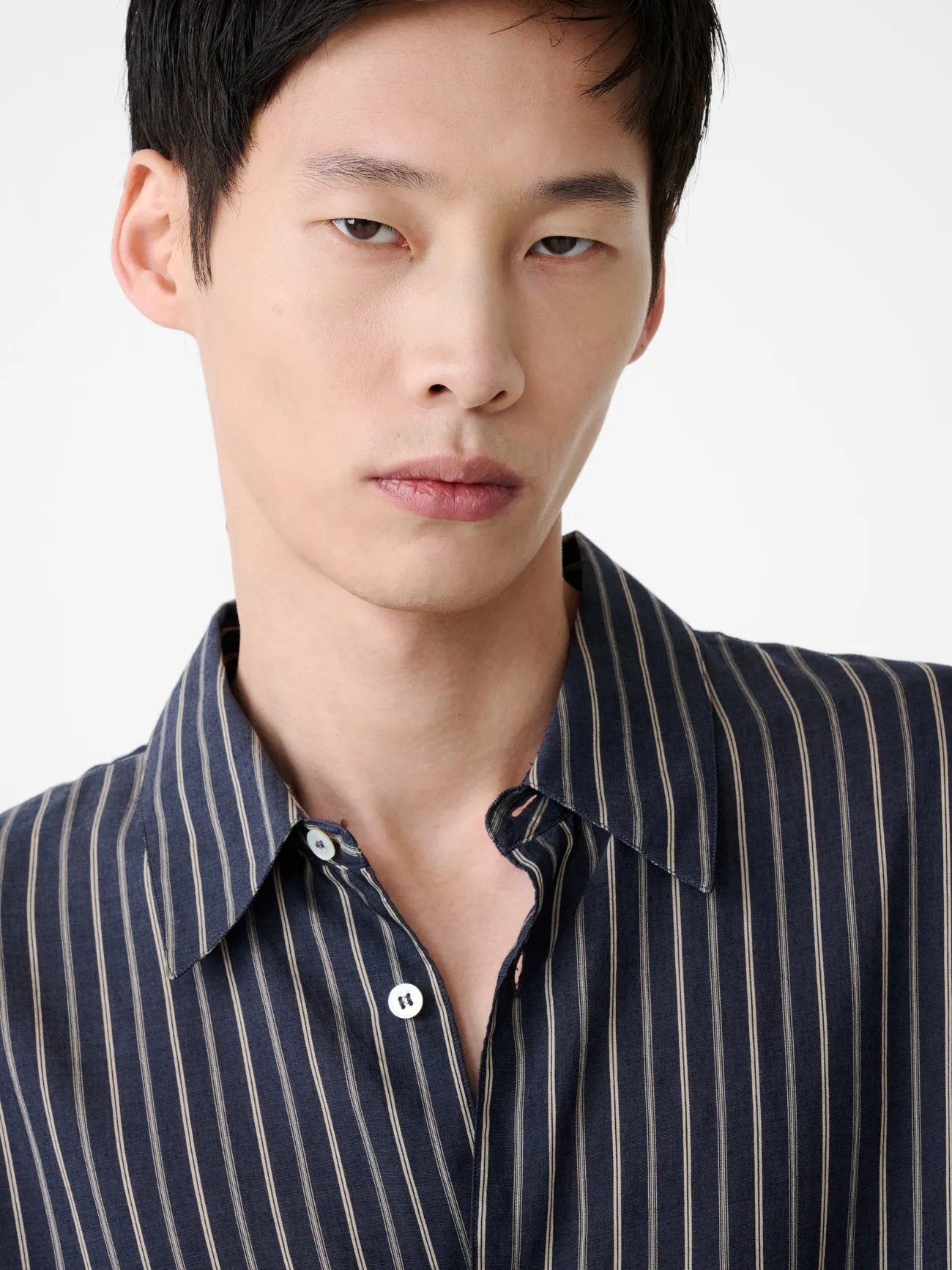 View Shirt in Indigo Stripe sold by Studio Nicholson product image thumbnail 5