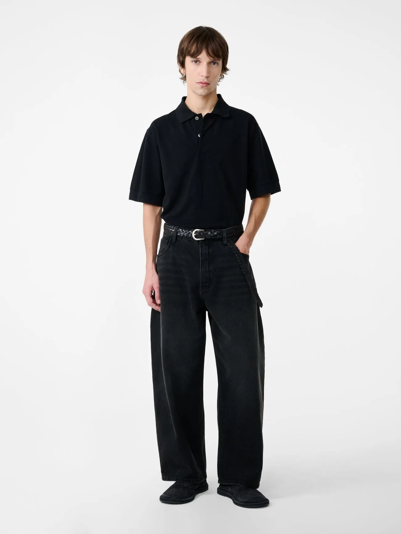 Balaton Jersey in Washed Black sold by Studio Nicholson product image thumbnail 2