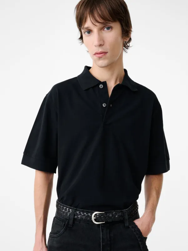 Balaton Jersey in Washed Black made by Studio Nicholson