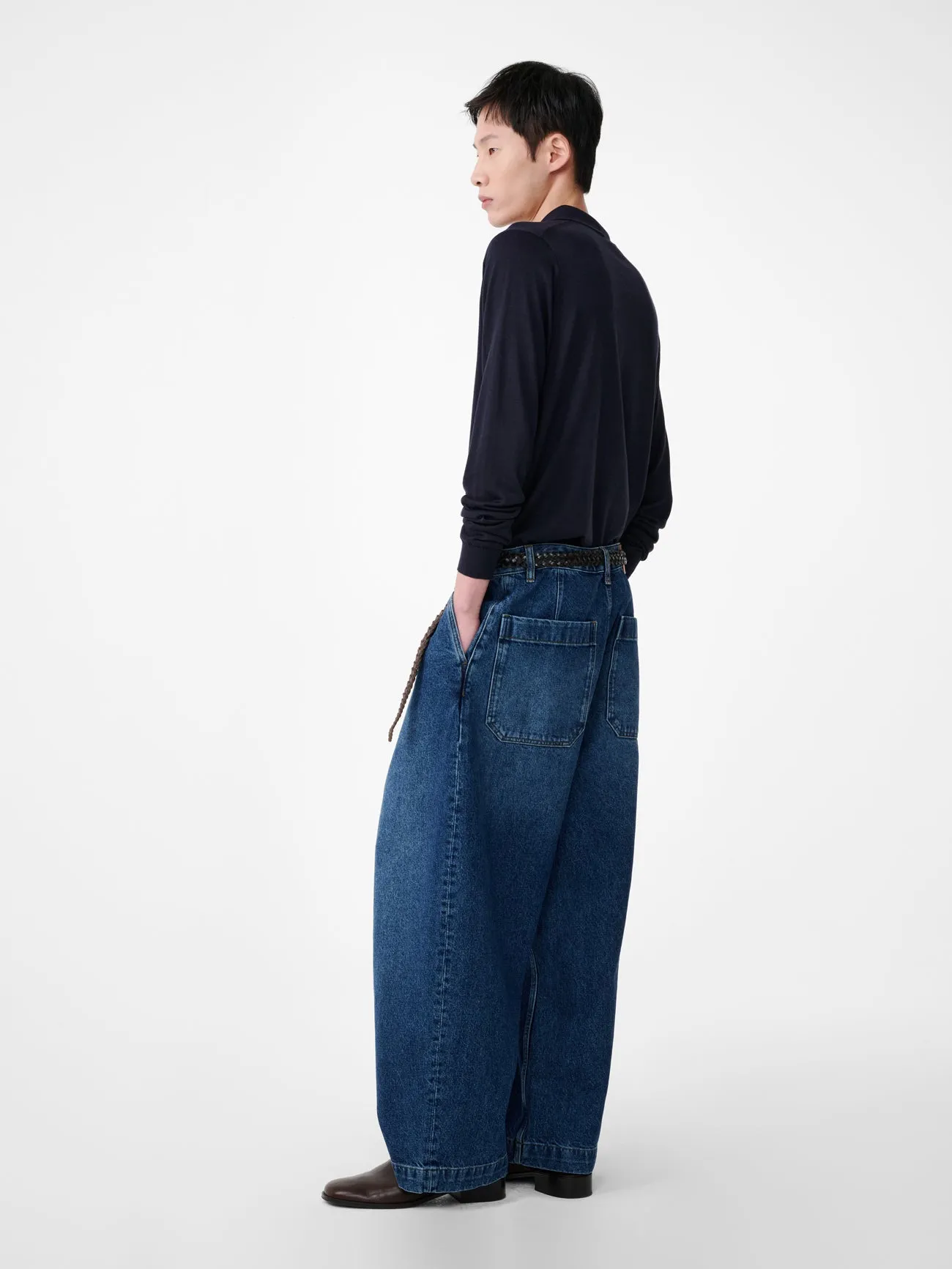 Puch Denim Pant in Worn Wash Indigo sold by Studio Nicholson product image thumbnail 3