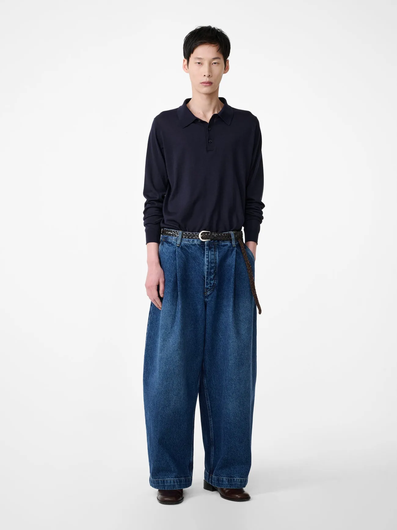 Pilote Knit in Dark Navy sold by Studio Nicholson product image thumbnail 3