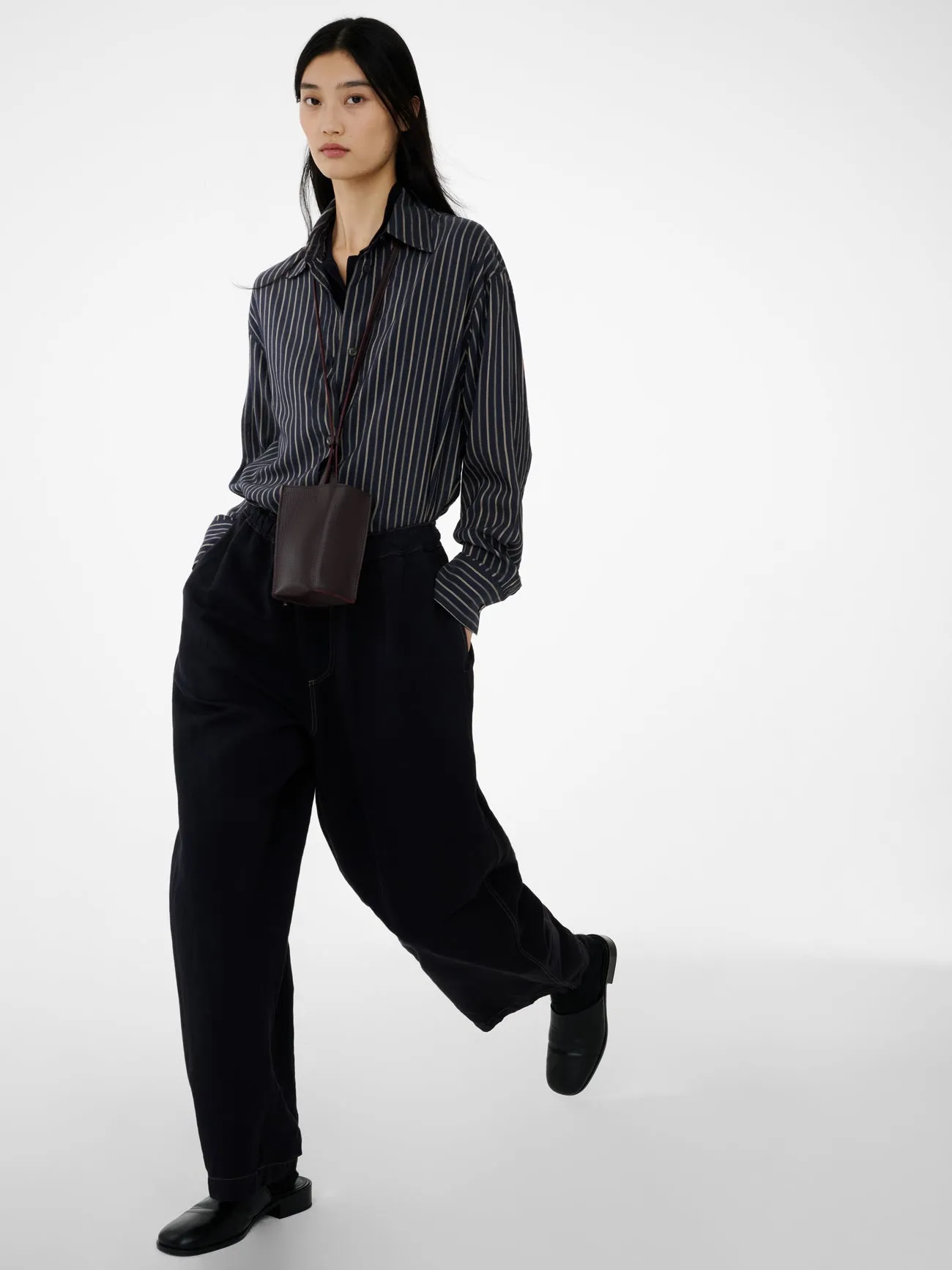 Rouen Shirt in Indigo Stripe sold by Studio Nicholson product image thumbnail 4