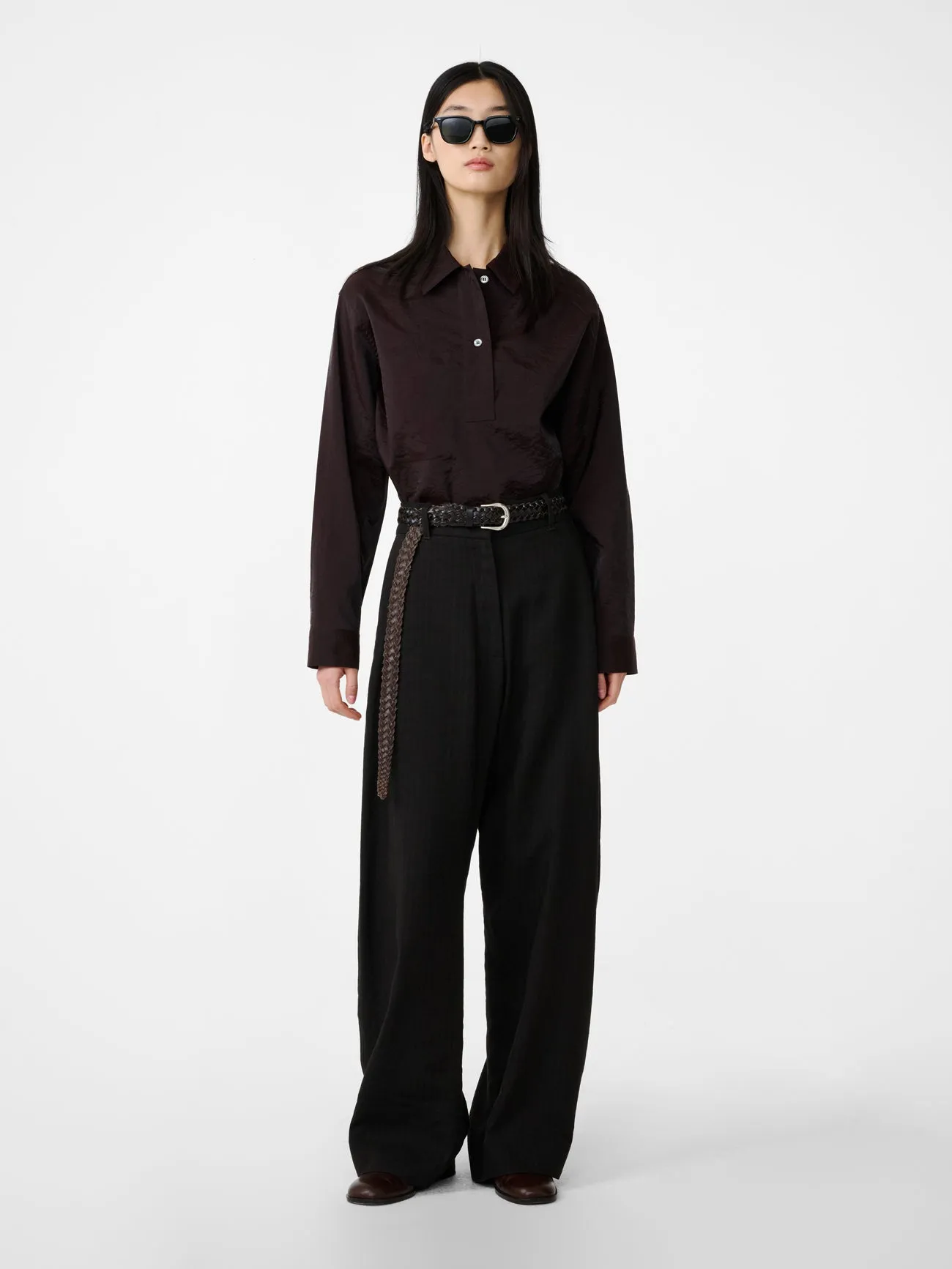 Pinole Shirt in Cocoa sold by Studio Nicholson product image thumbnail 3