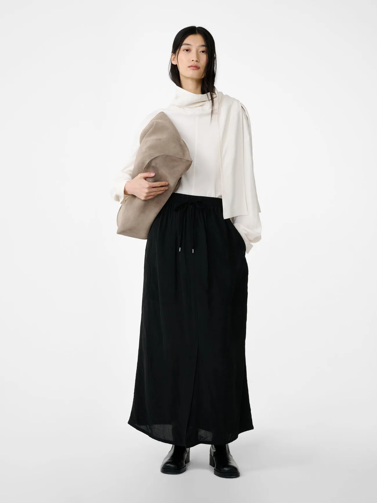 Oates Skirt in Darkest Black sold by Studio Nicholson product image thumbnail 3