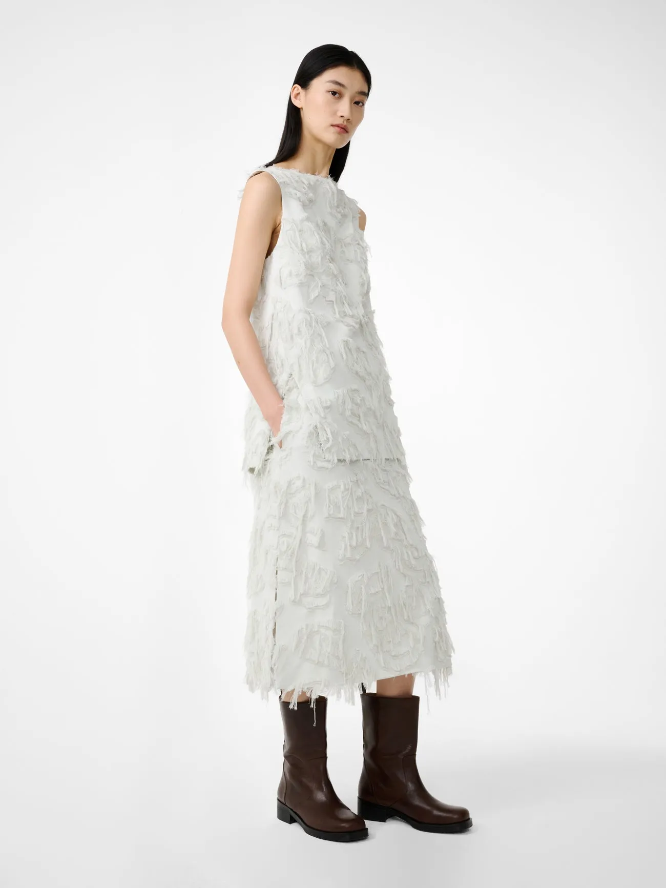 Mager Top in Bone sold by Studio Nicholson product image thumbnail 4