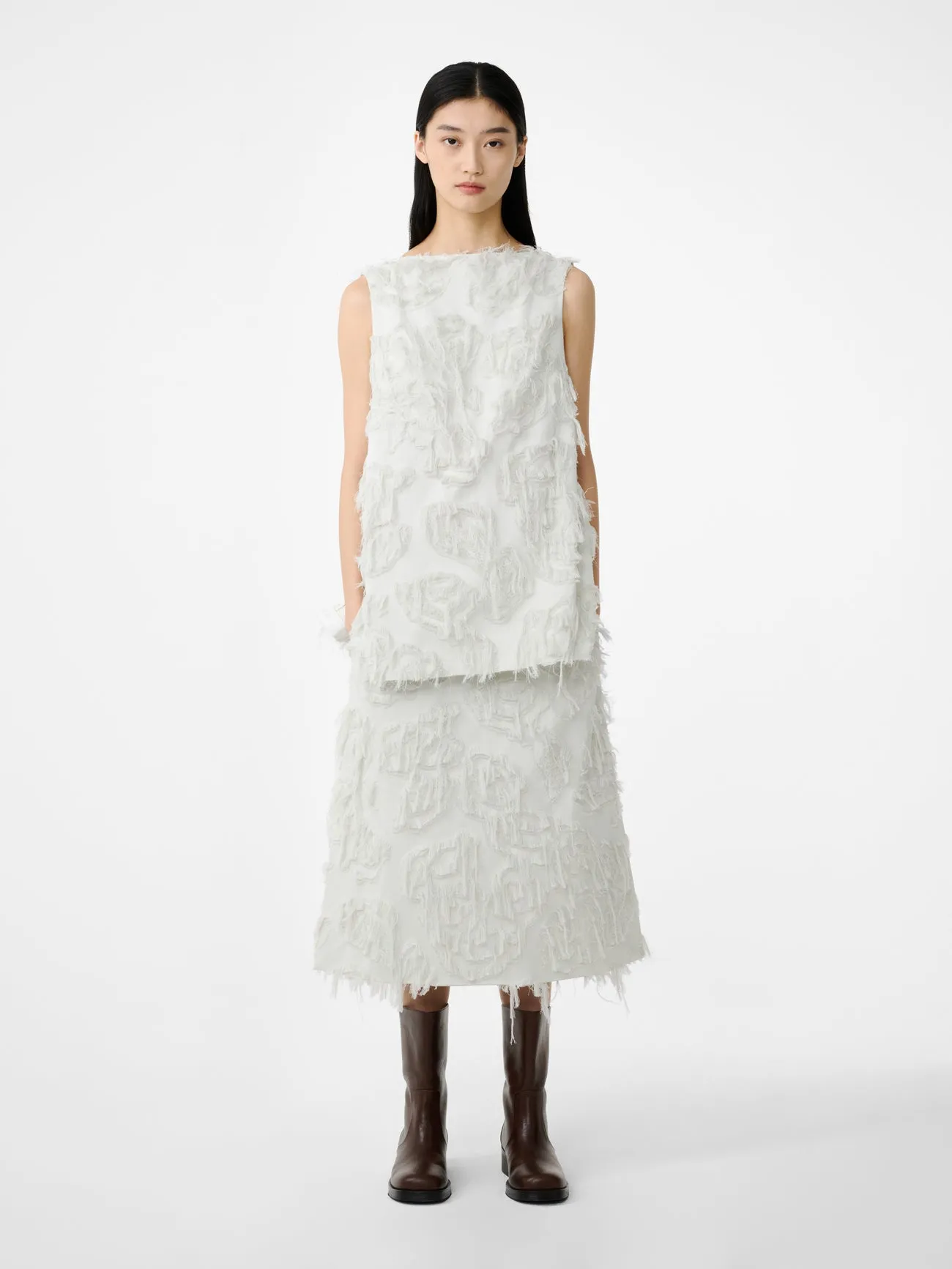 Mager Top in Bone sold by Studio Nicholson product image thumbnail 3