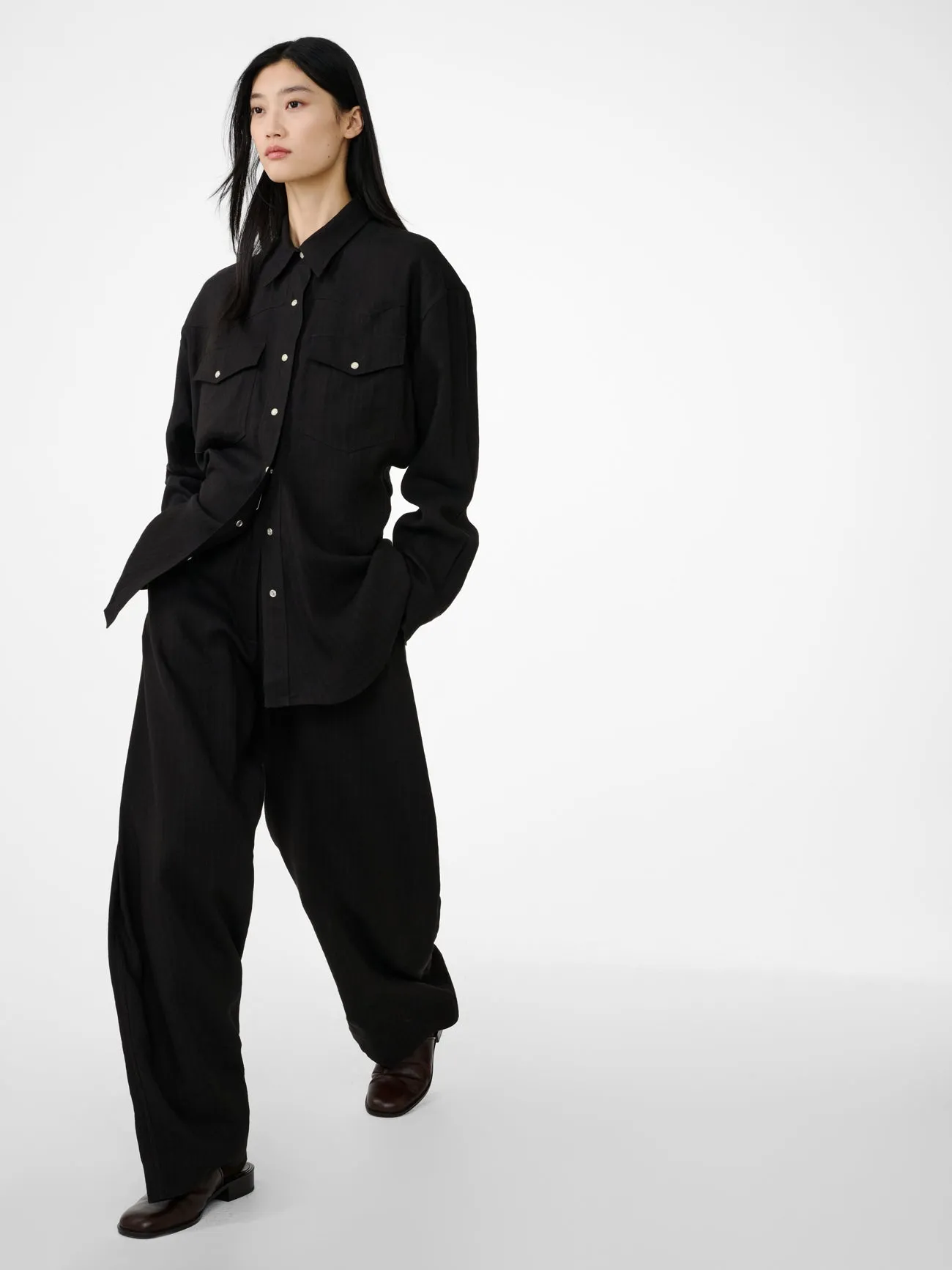 Krauss Shirt in Espresso sold by Studio Nicholson product image thumbnail 2