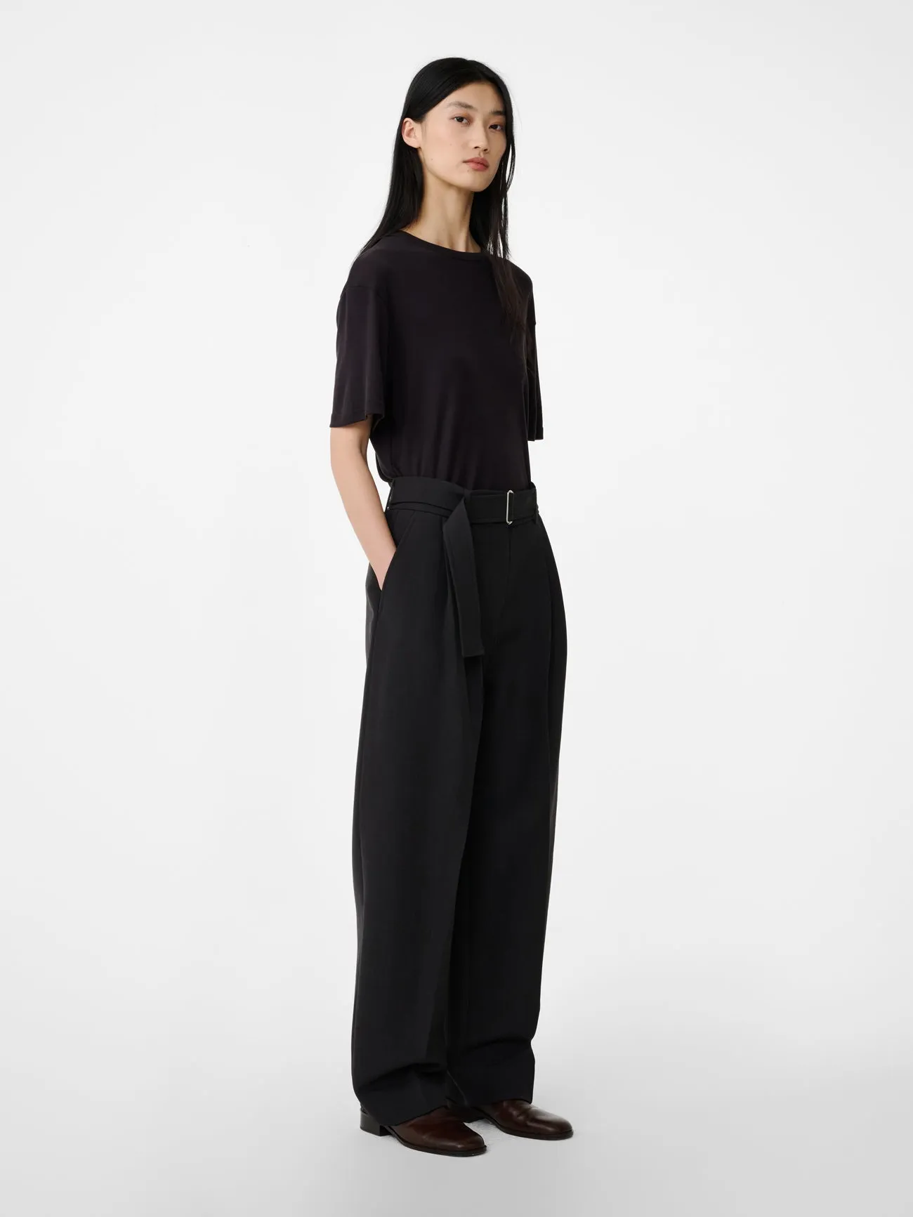 Hibi Pant in Black Grape sold by Studio Nicholson product image thumbnail 2