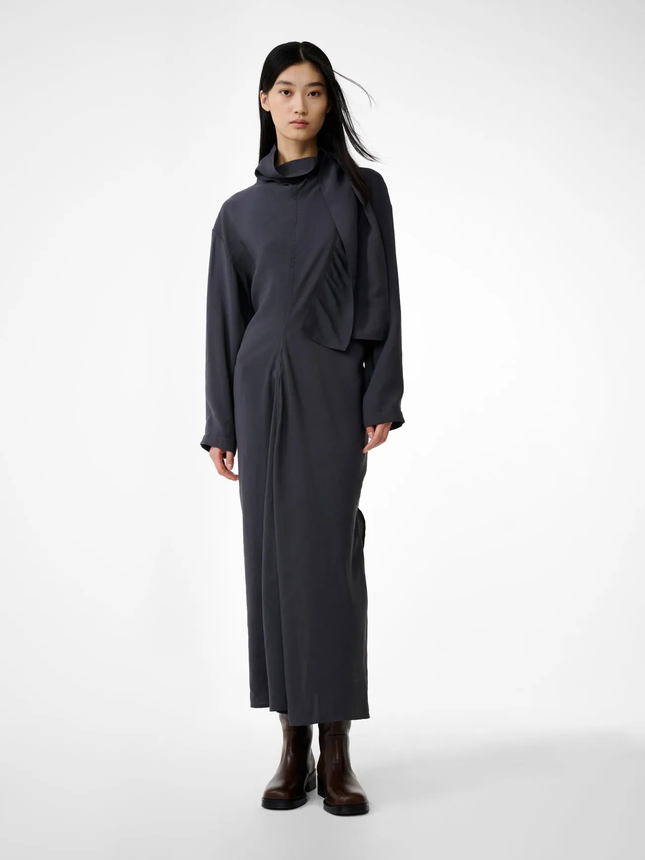 Haria Dress in Coal sold by Studio Nicholson product image thumbnail 5