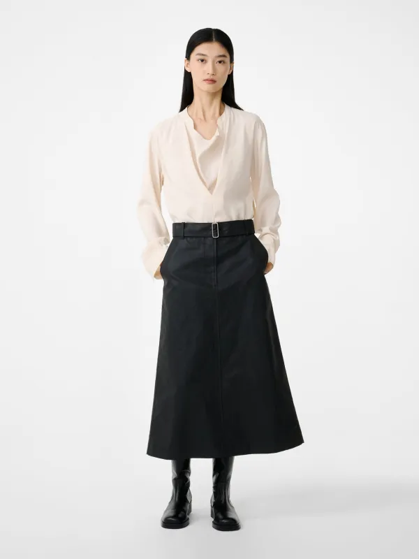 Grasse Skirt in Coal sold by Studio Nicholson