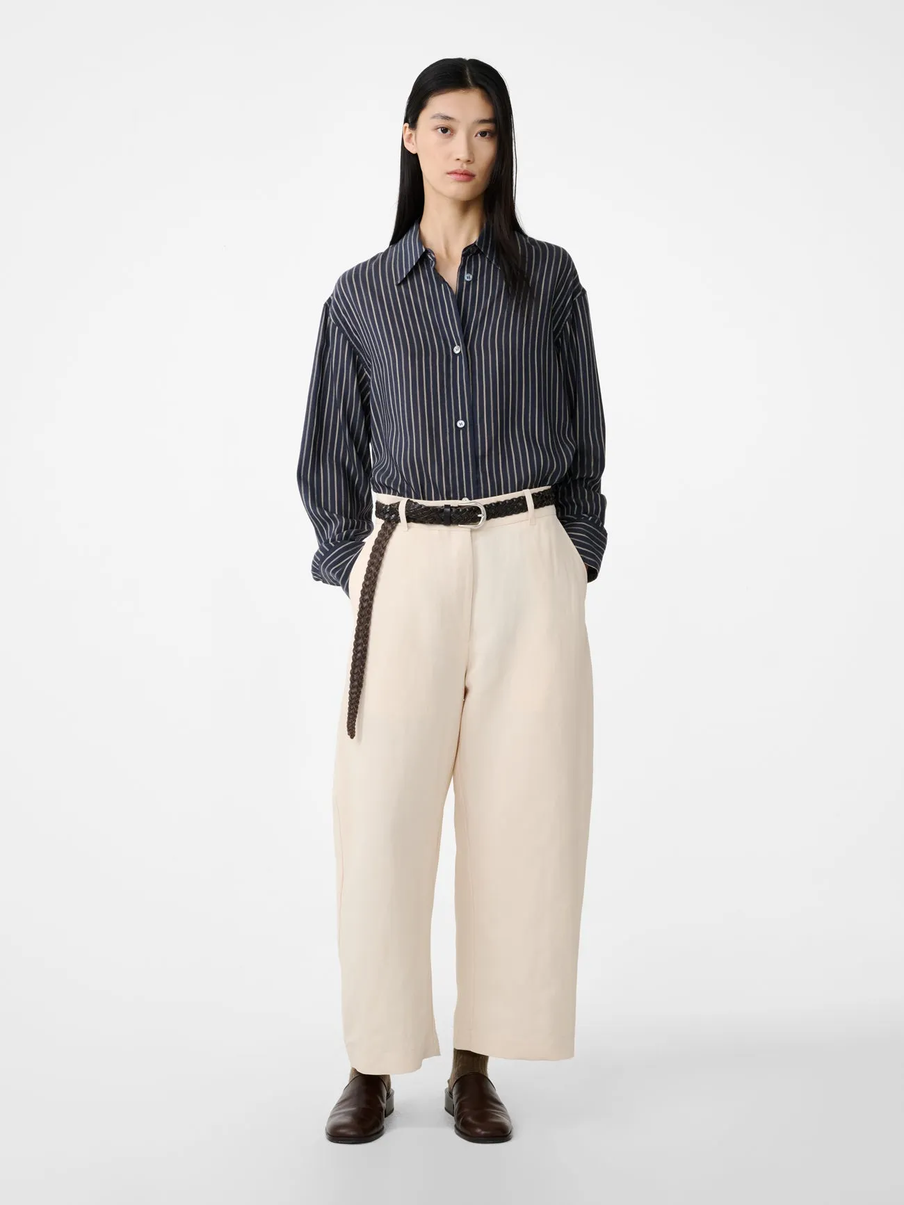Chalco Linen Pant in Canvas sold by Studio Nicholson