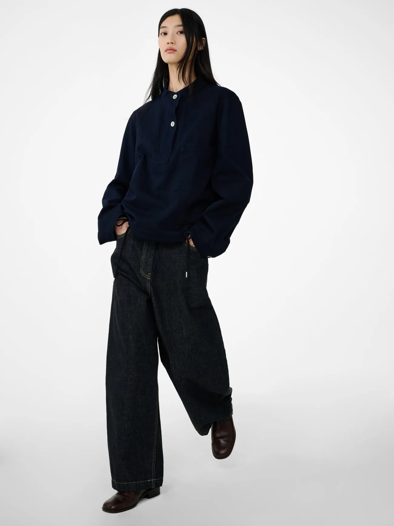 Baye Shirt in Indigo sold by Studio Nicholson product image thumbnail 4