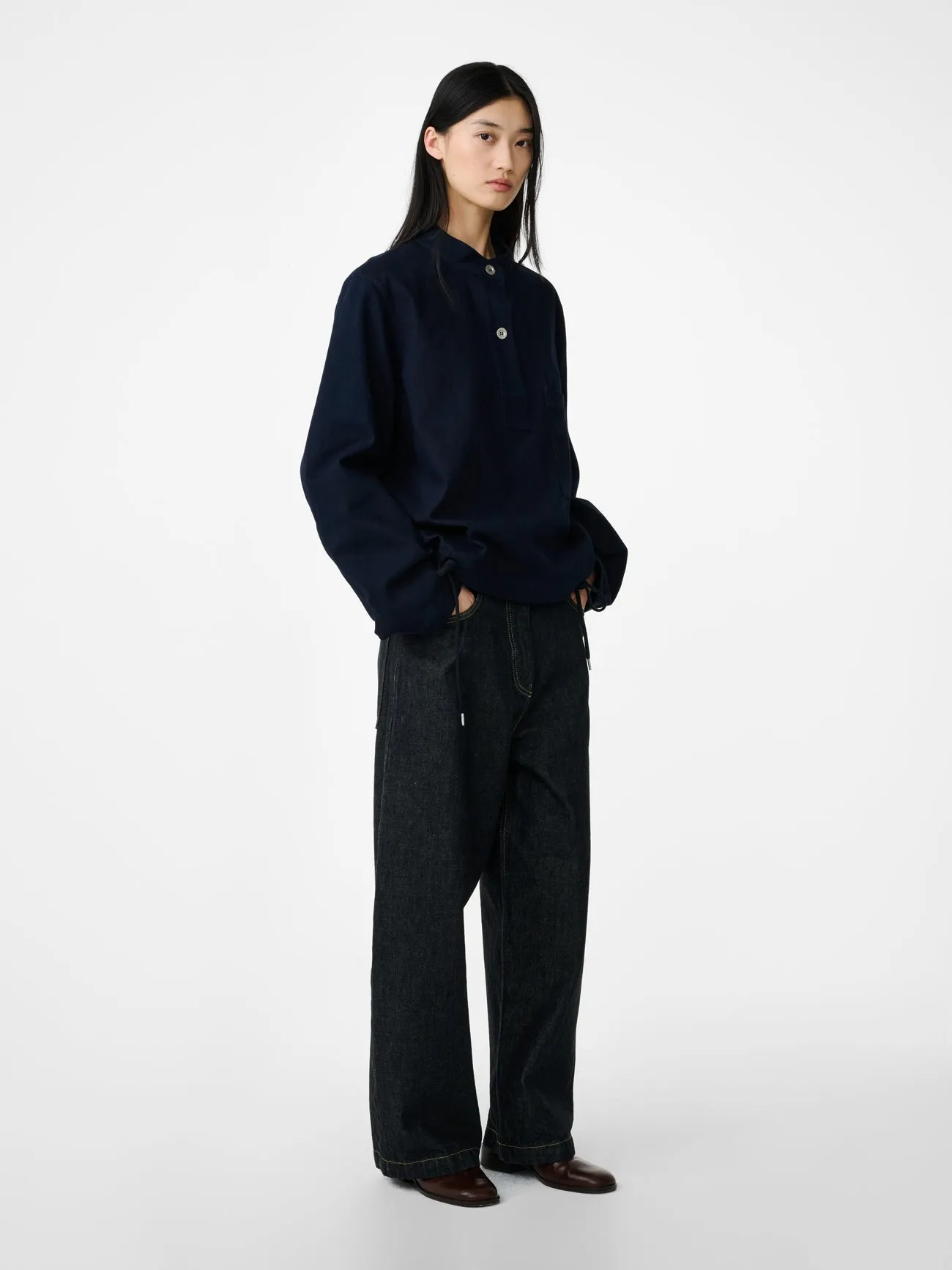 Baye Shirt in Indigo sold by Studio Nicholson product image thumbnail 3