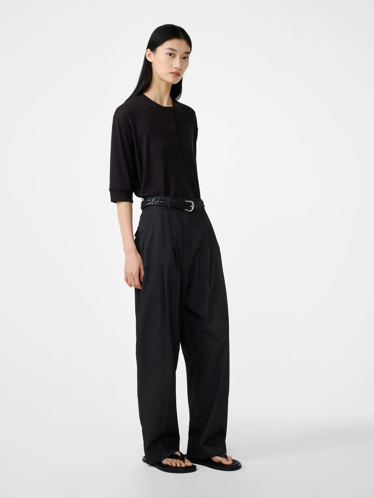 Acuna Viscose Pant in Coal sold by Studio Nicholson product image thumbnail 3