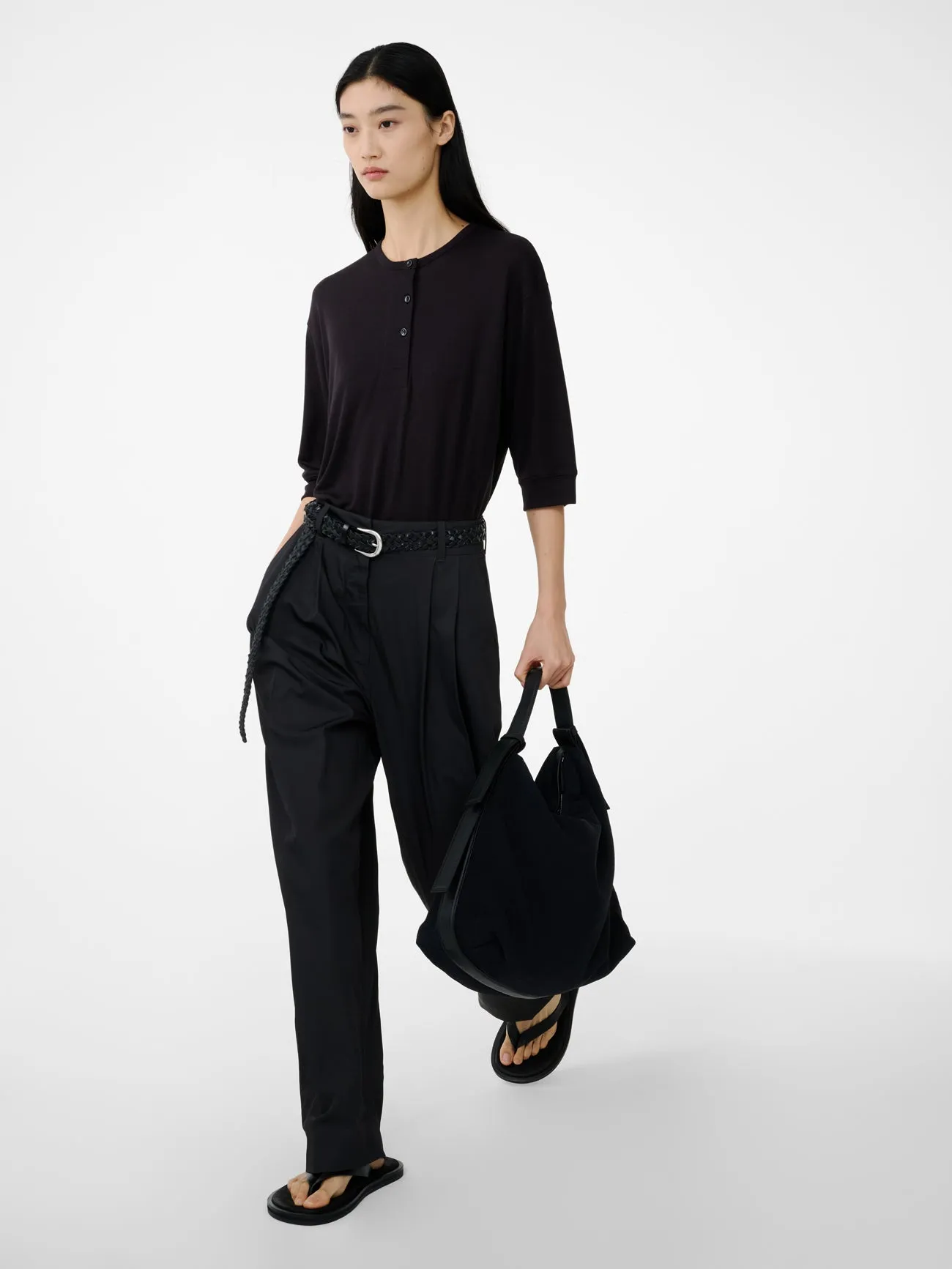 Acuna Viscose Pant in Coal sold by Studio Nicholson product image thumbnail 5