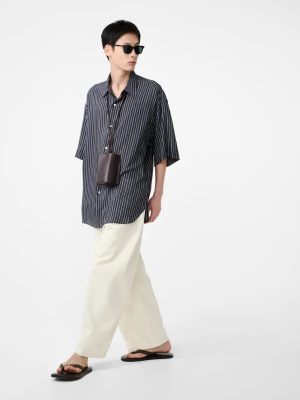 Sorono Shirt in Indigo Stripe made by Studio Nicholson