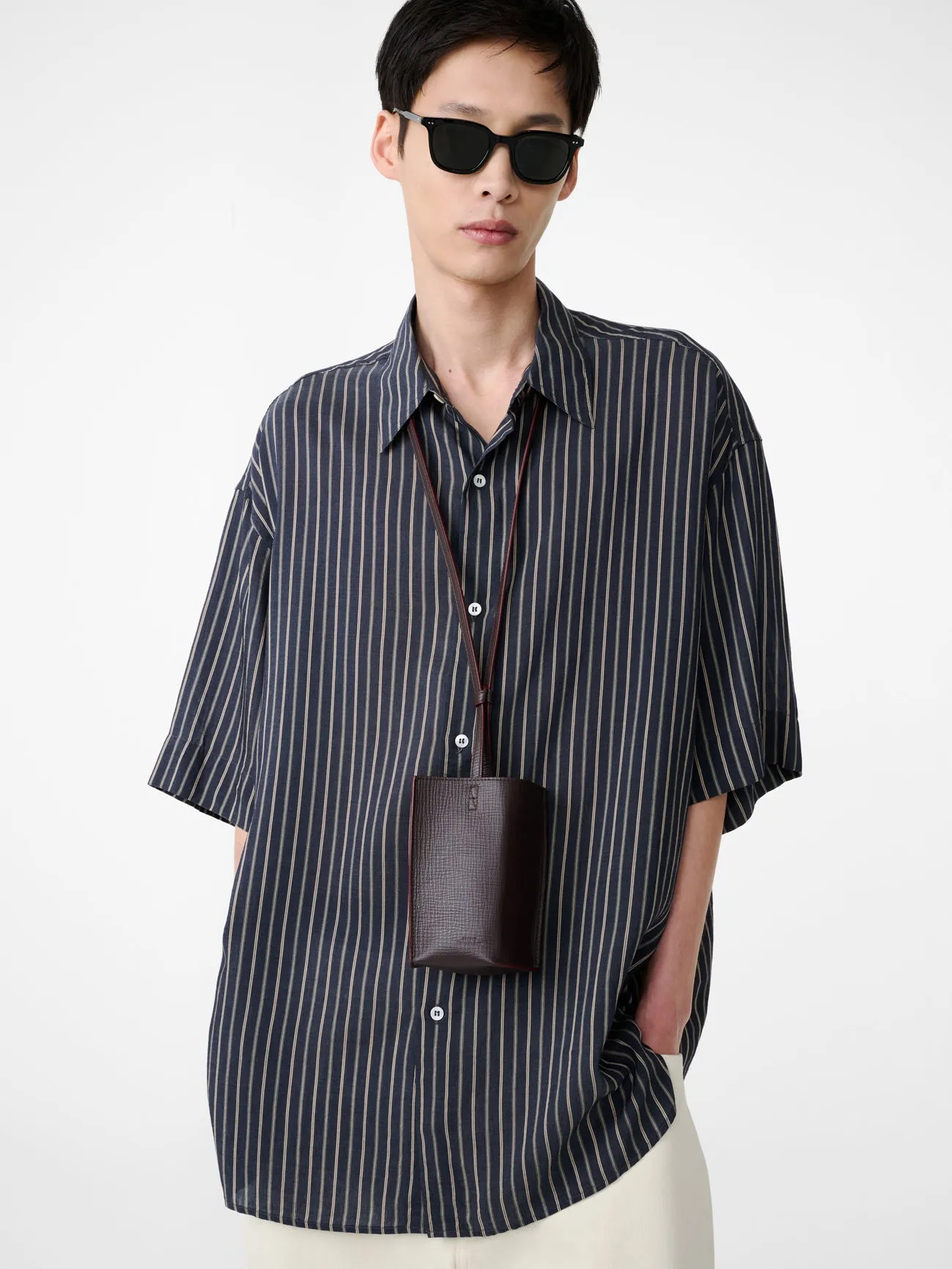 Sorono Shirt in Indigo Stripe sold by Studio Nicholson product image thumbnail 2