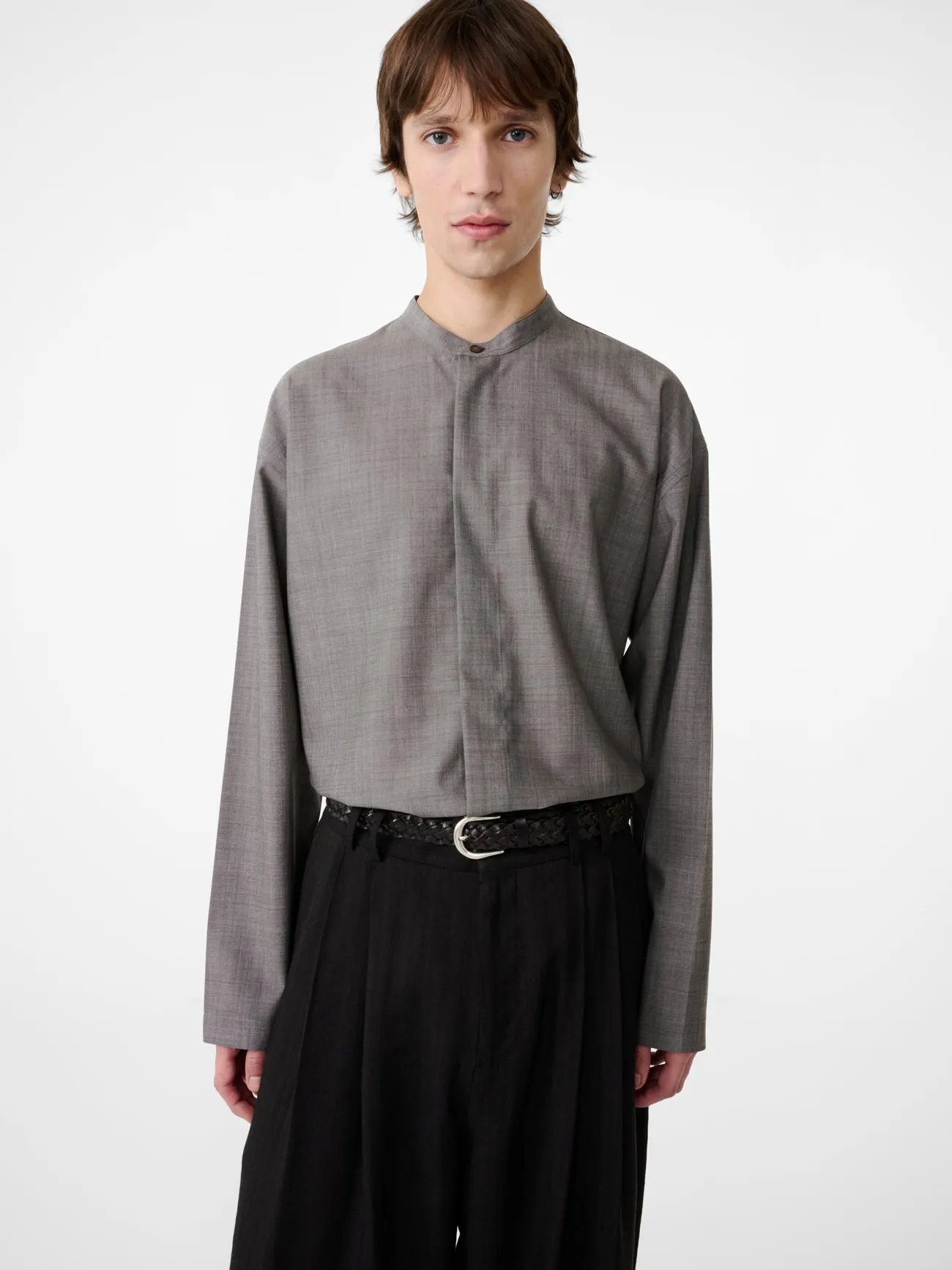 Karst Shirt in Warm Grey sold by Studio Nicholson product image thumbnail 4