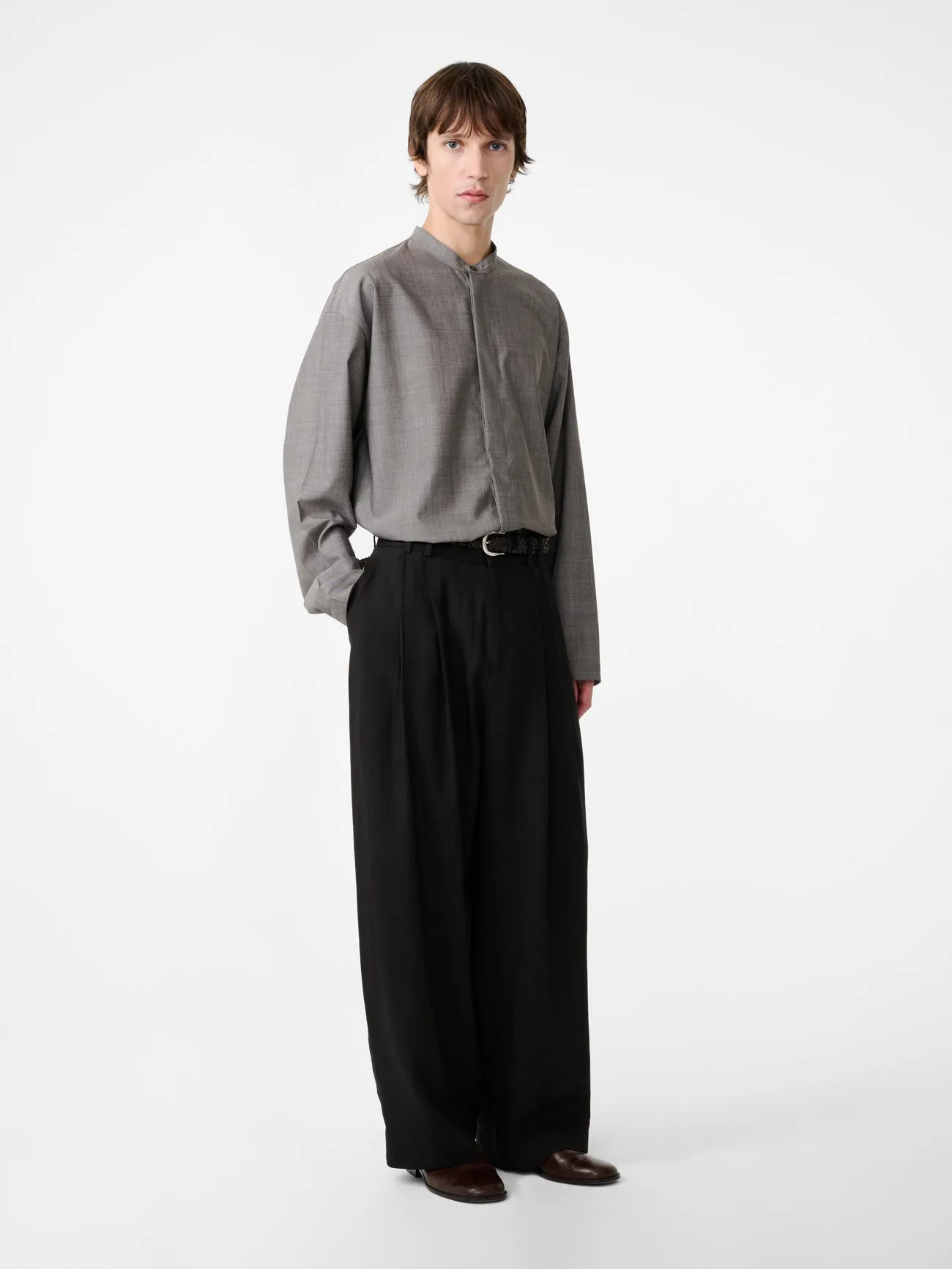 Karst Shirt in Warm Grey sold by Studio Nicholson product image thumbnail 2