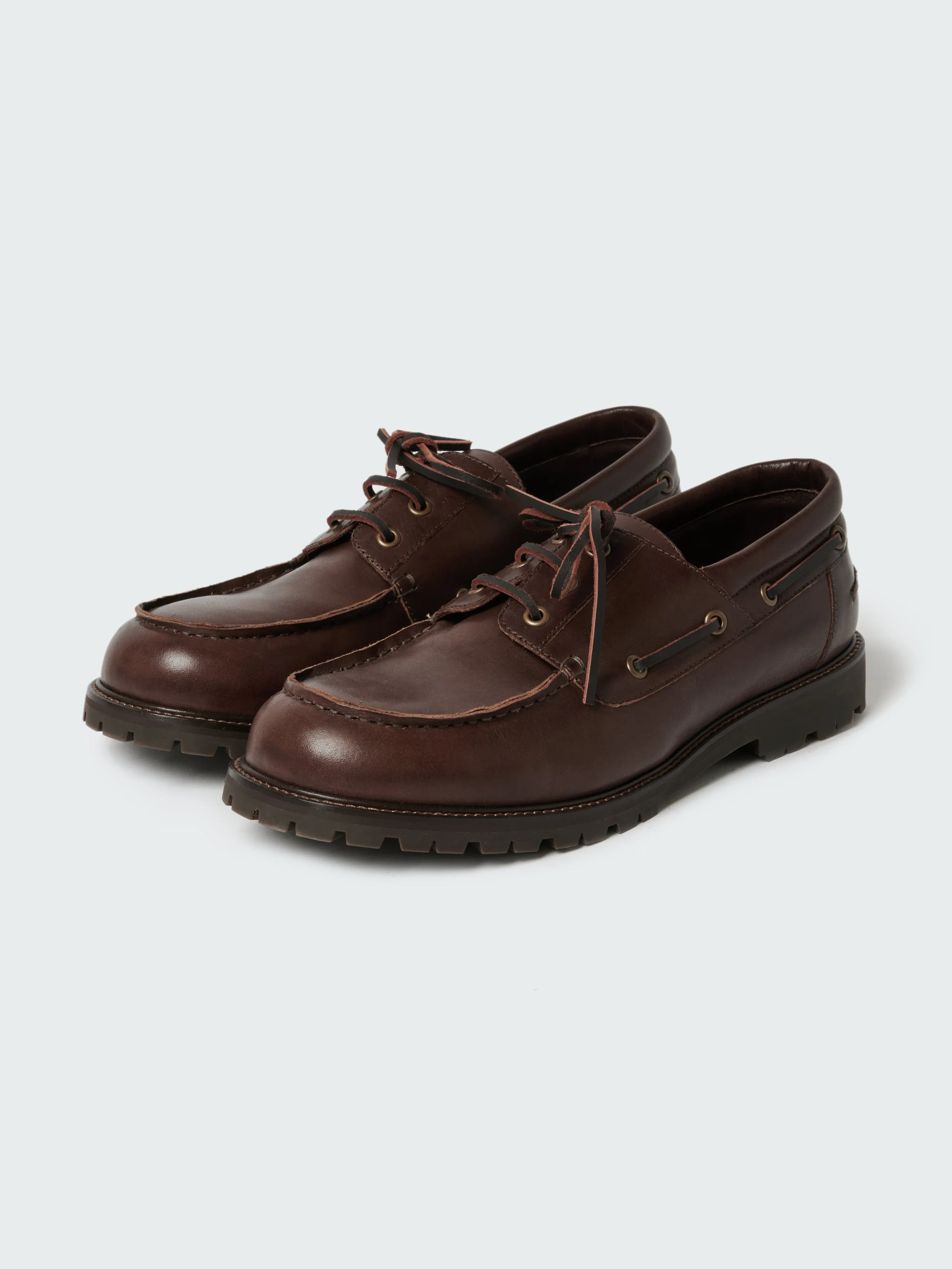Guston Leather Shoe in Cocoa sold by Studio Nicholson