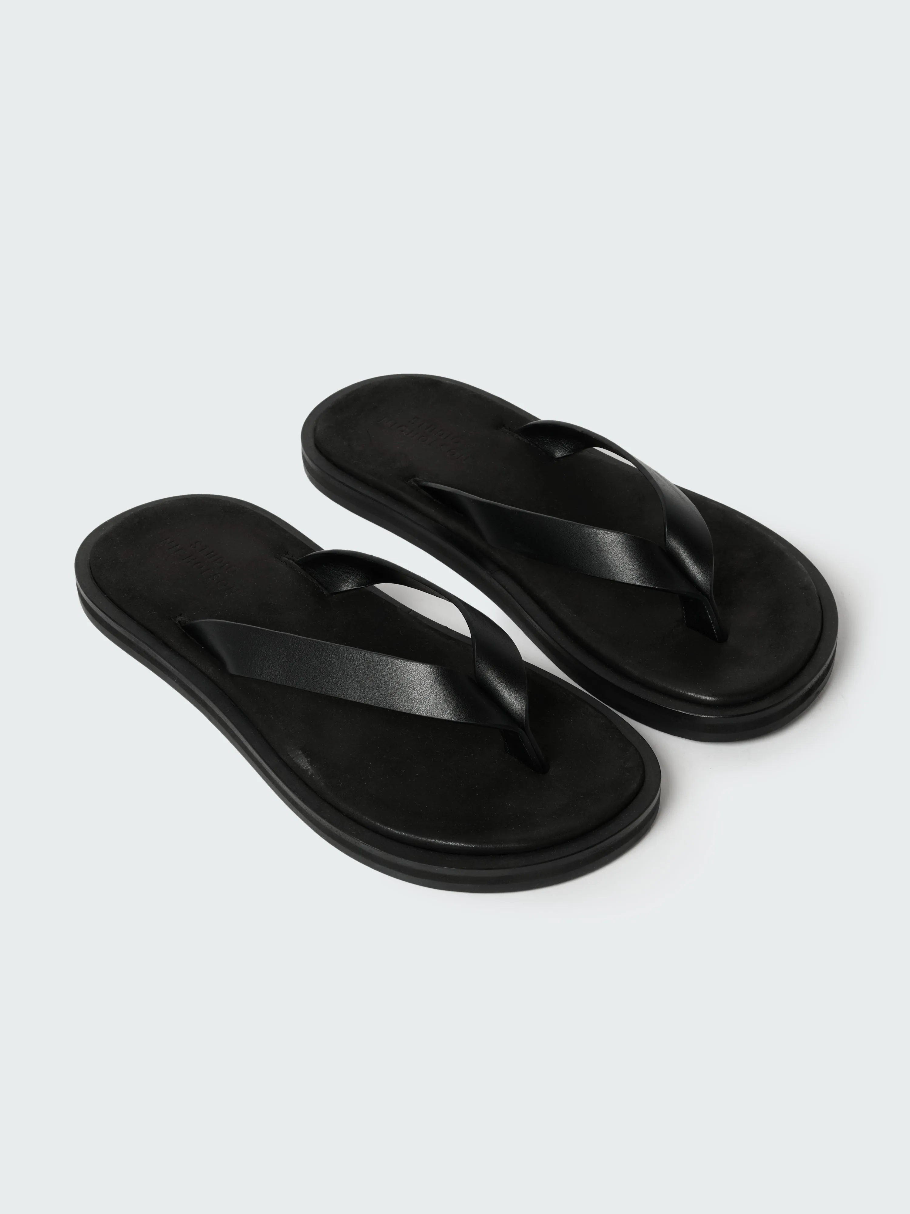 Men's Curren Leather Sandal in Black sold by Studio Nicholson product image thumbnail 4