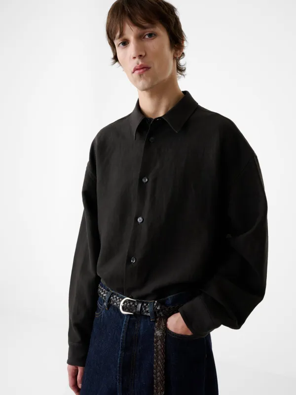Nostra Shirt in Coal sold by Studio Nicholson