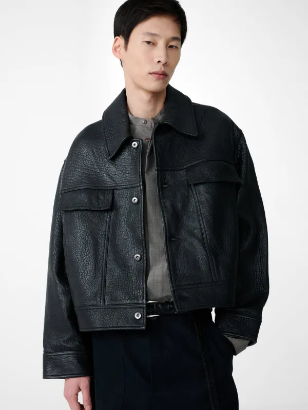 Doyard Leather Jacket in Black made by Studio Nicholson