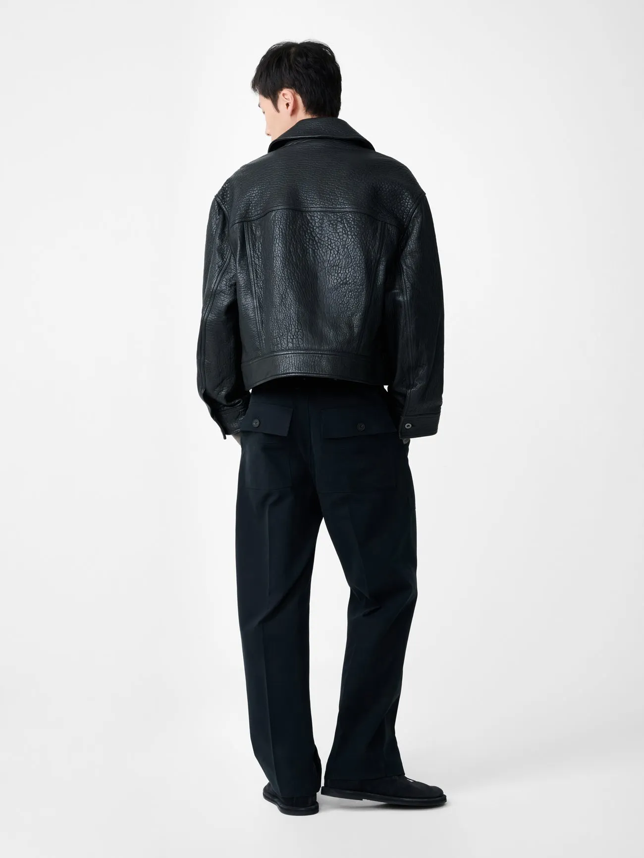 Doyard Leather Jacket in Black sold by Studio Nicholson product image thumbnail 5