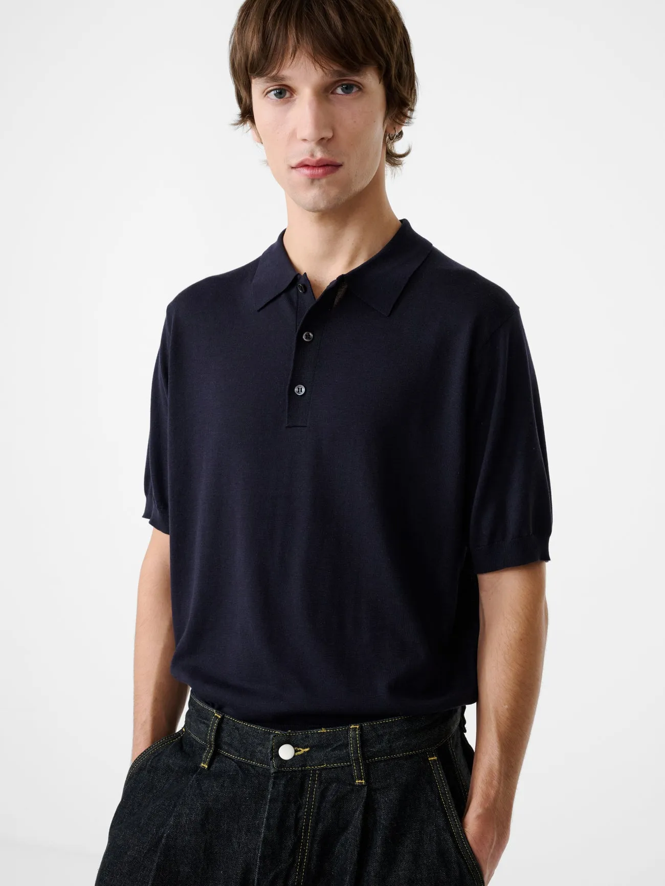 Arieta Knit in Dark Navy sold by Studio Nicholson product image thumbnail 2